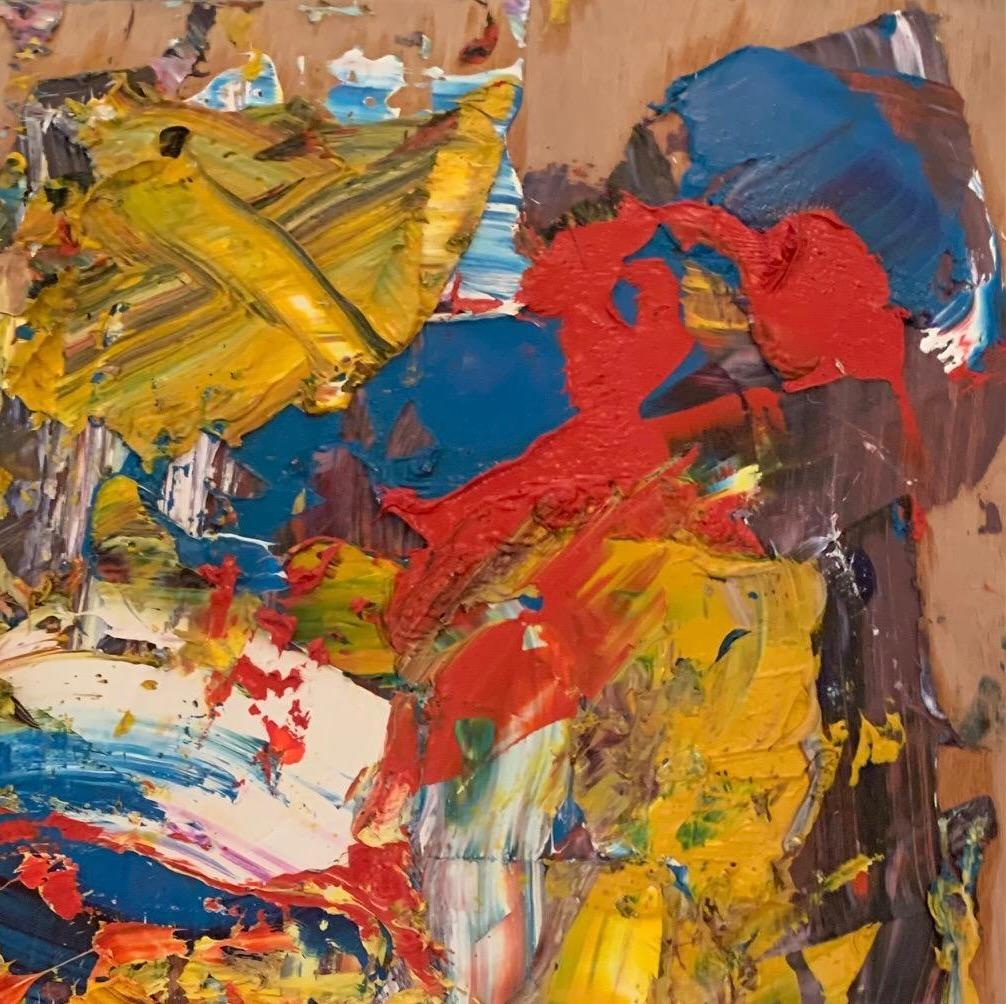 'Untitled' by Steven H. Rehfeld - Small Red, Yellow, Blue, and White Abstract For Sale 2