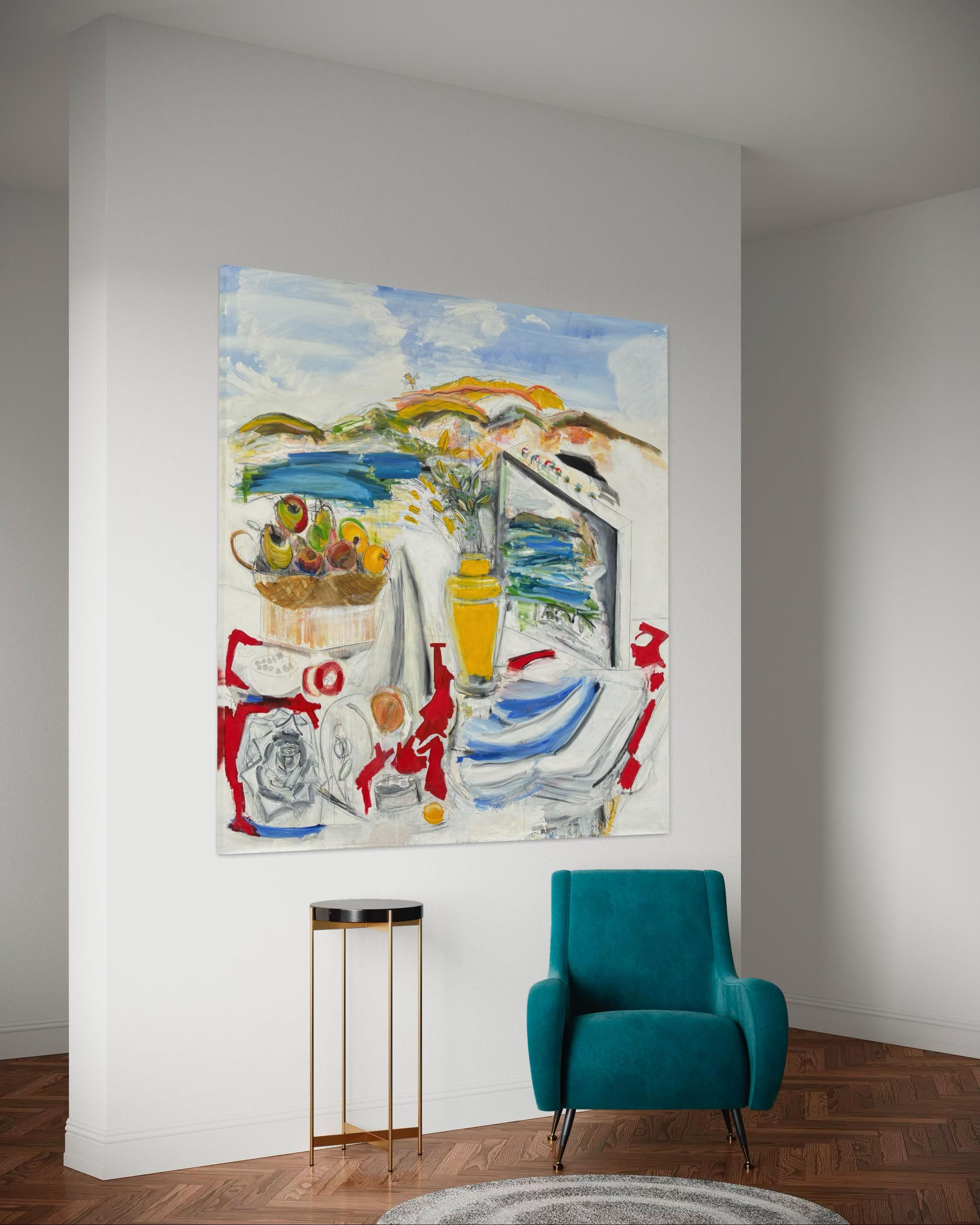 'Jarrón Amarillo' Bodegón Arte Contemporáneo Pintura Grande  O/c Por Steven en venta 6