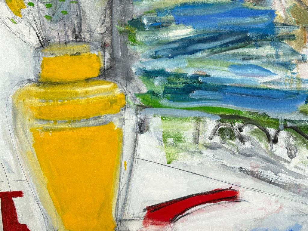 'Jarrón Amarillo' Bodegón Arte Contemporáneo Pintura Grande  O/c Por Steven en venta 4