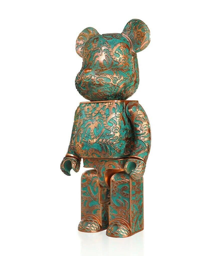 Steven Harrington Copper Patina 400% Bearbrick Modern Contemporary Sculpture For Sale 1