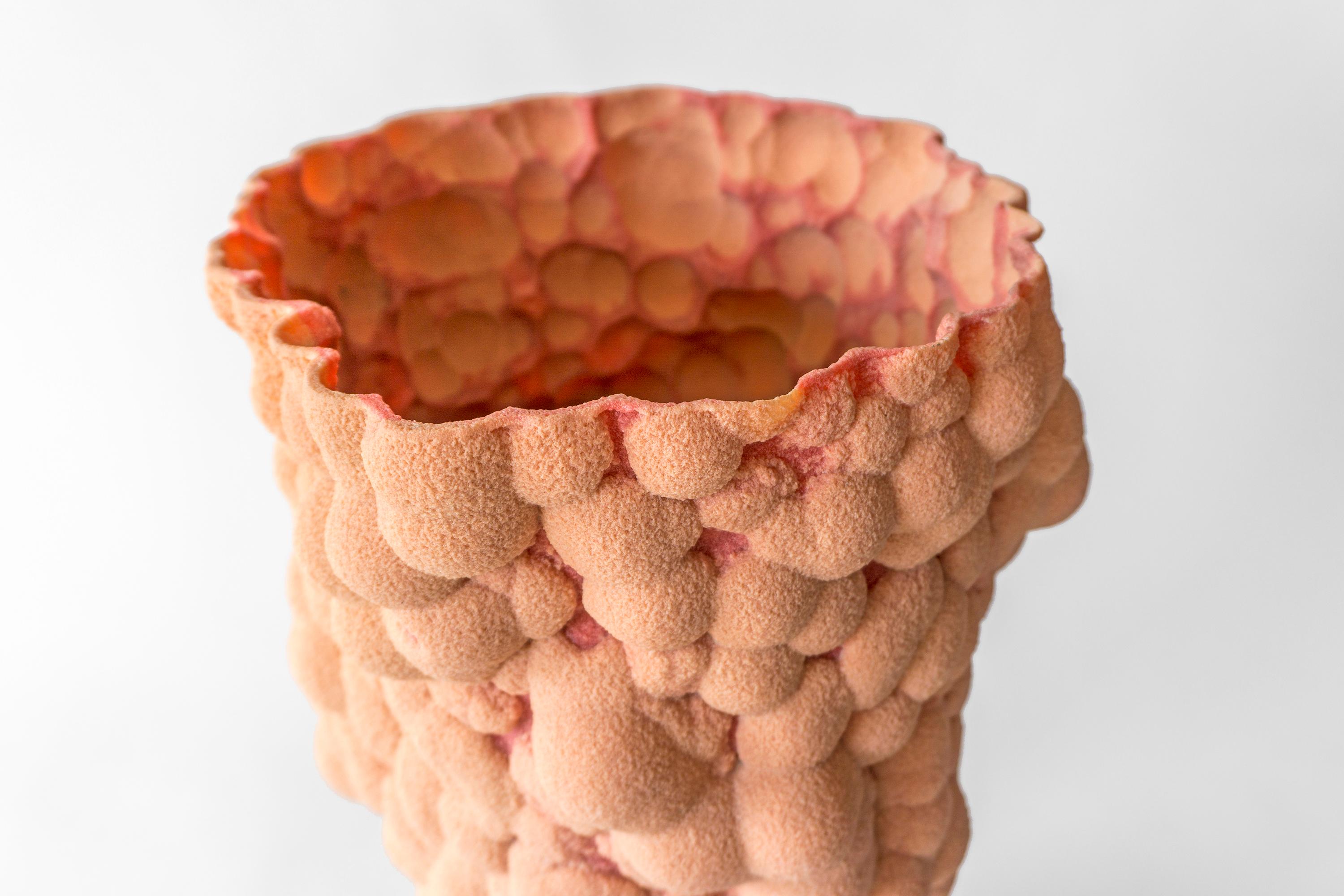 A vessel formed from Resin-Bonded Sand by Chicago designer Steven Haulenbeek. The RBS Series utilizes silica sand, a typically disposable industrial byproduct, to create colorful sculptural objects, furniture and lighting.

Steven Haulenbeek is an