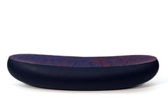 Ellesmere - black, purple, orange, textured, ceramic tabletop vessel