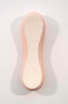 Hive - white, pink, contemporary, handmade, ceramic wall sculpture