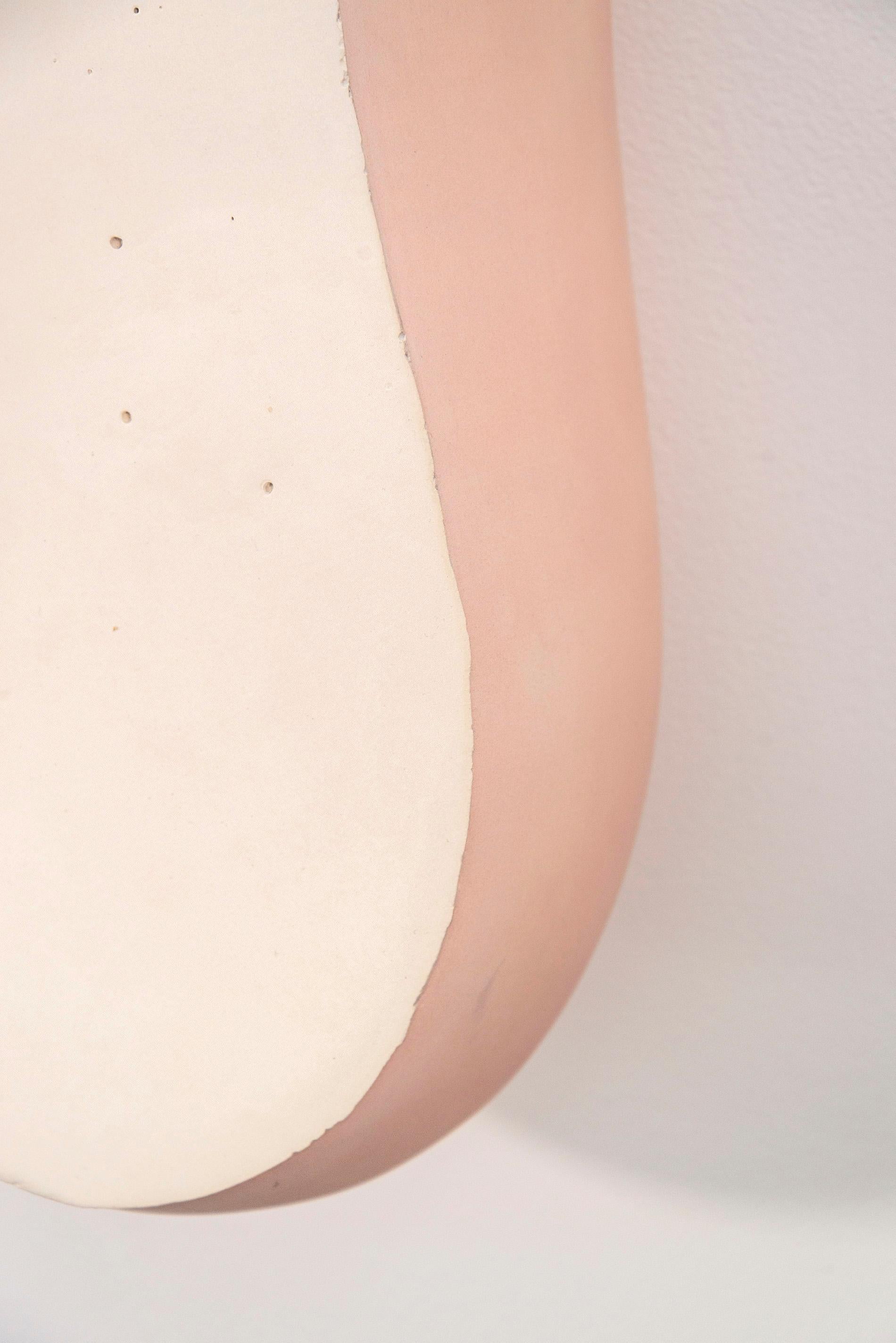 Hive - white, pink, contemporary, handmade, ceramic wall sculpture en vente 2