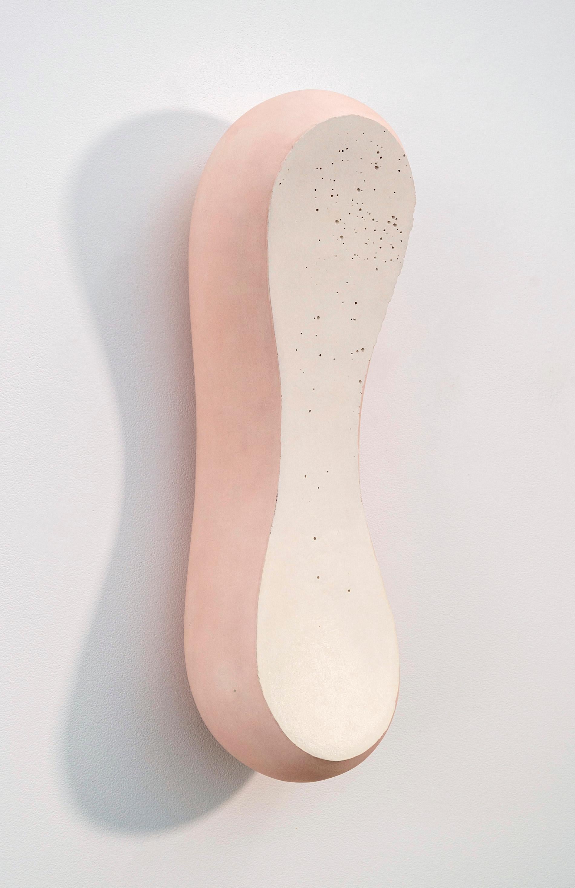 Abstract Sculpture Steven Heinemann - Hive - white, pink, contemporary, handmade, ceramic wall sculpture