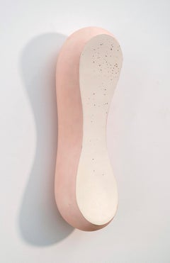 Hive - white, pink, contemporary, handmade, ceramic wall sculpture