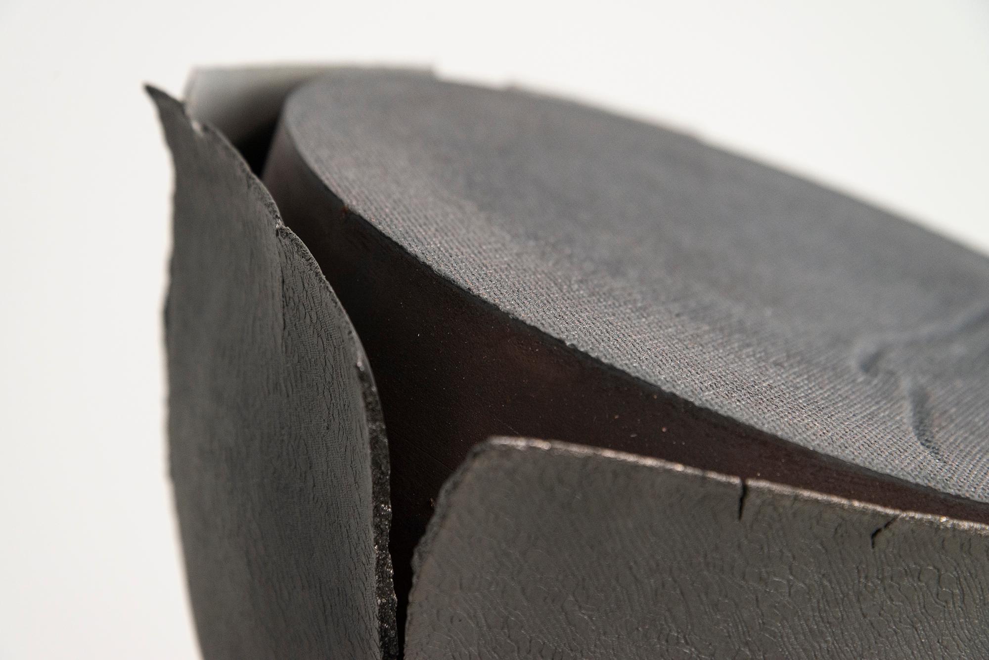 Husk Series #1 (black) - contemporary, abstract, ceramic, indoor sculpture - Contemporary Sculpture by Steven Heinemann