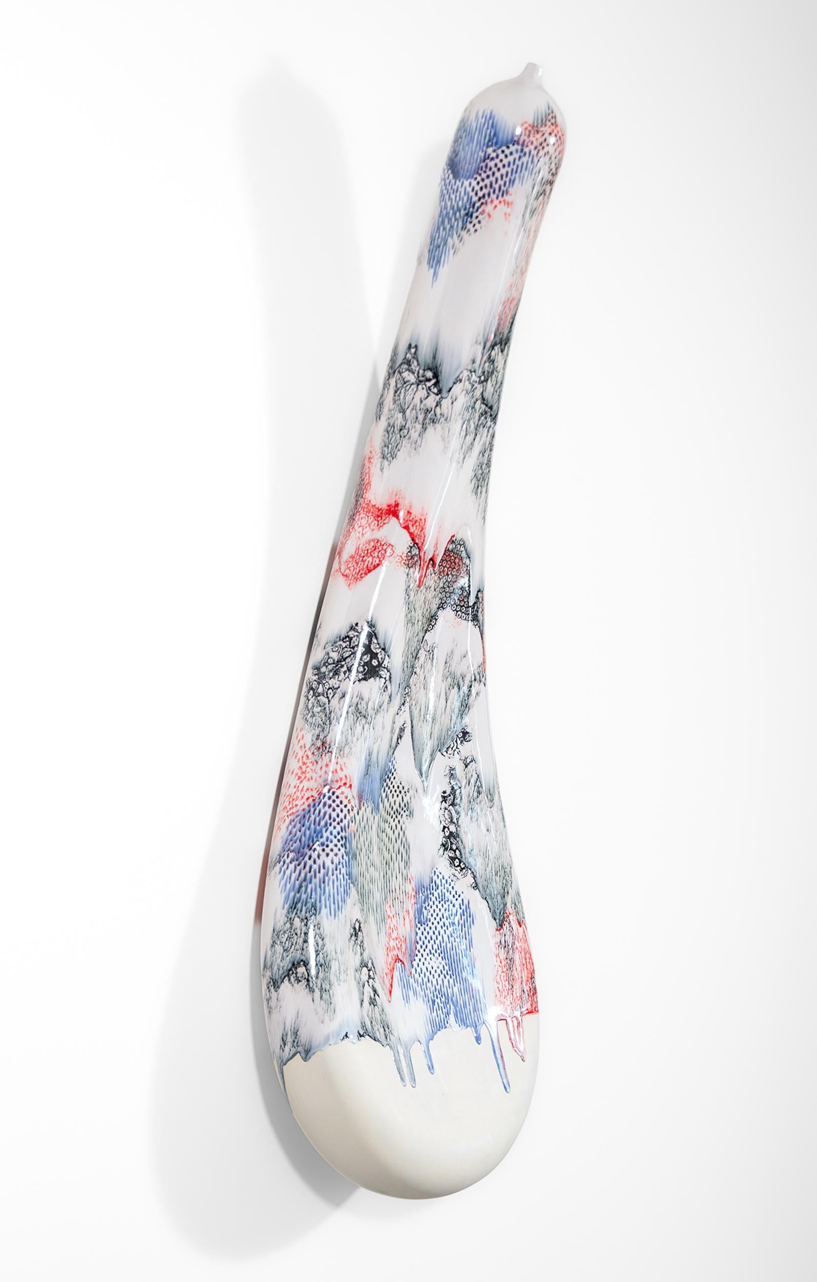 Seven Story Mountain - escultura mural contemporánea, abstracta y de cerámica - Sculpture Contemporáneo de Steven Heinemann