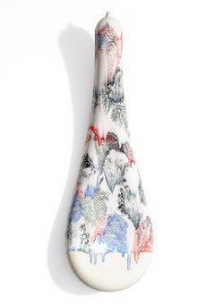 Seven Story Mountain - contemporary, abstract, ceramic wall sculpture