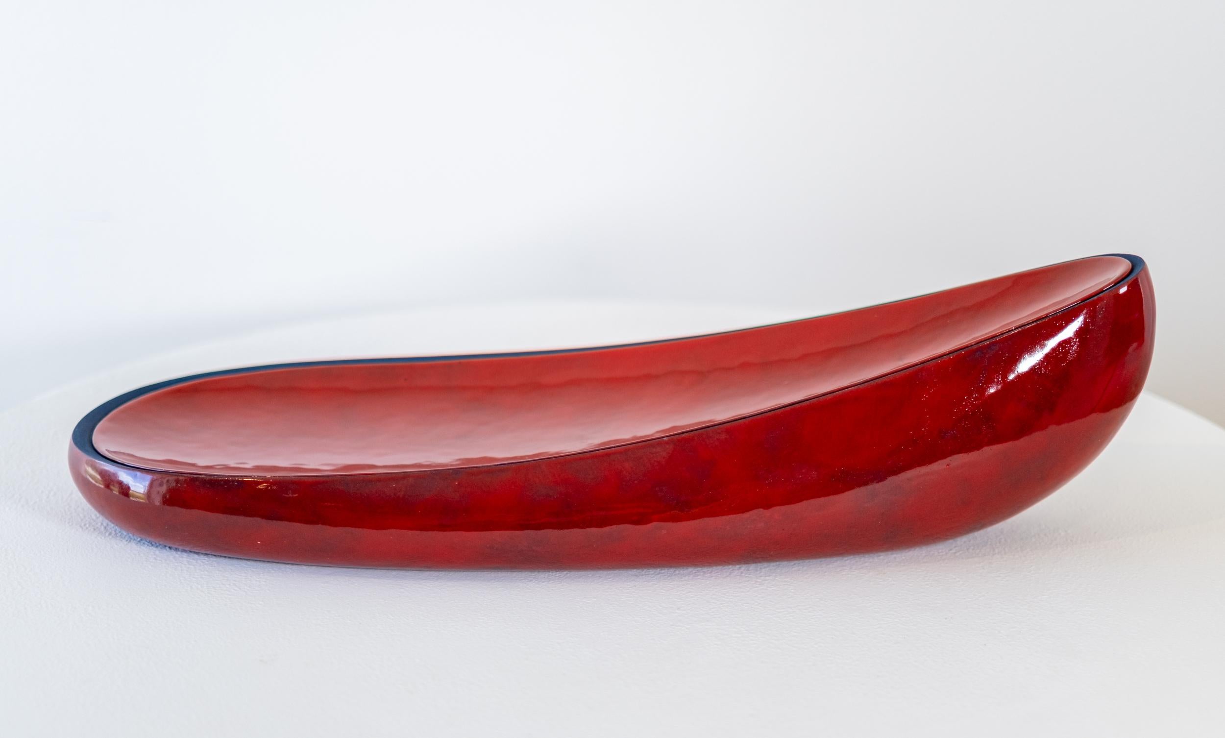 Steven Heinemann Abstract Sculpture - Slider - contemporary, handmade, abstract, ceramic tabletop sculpture