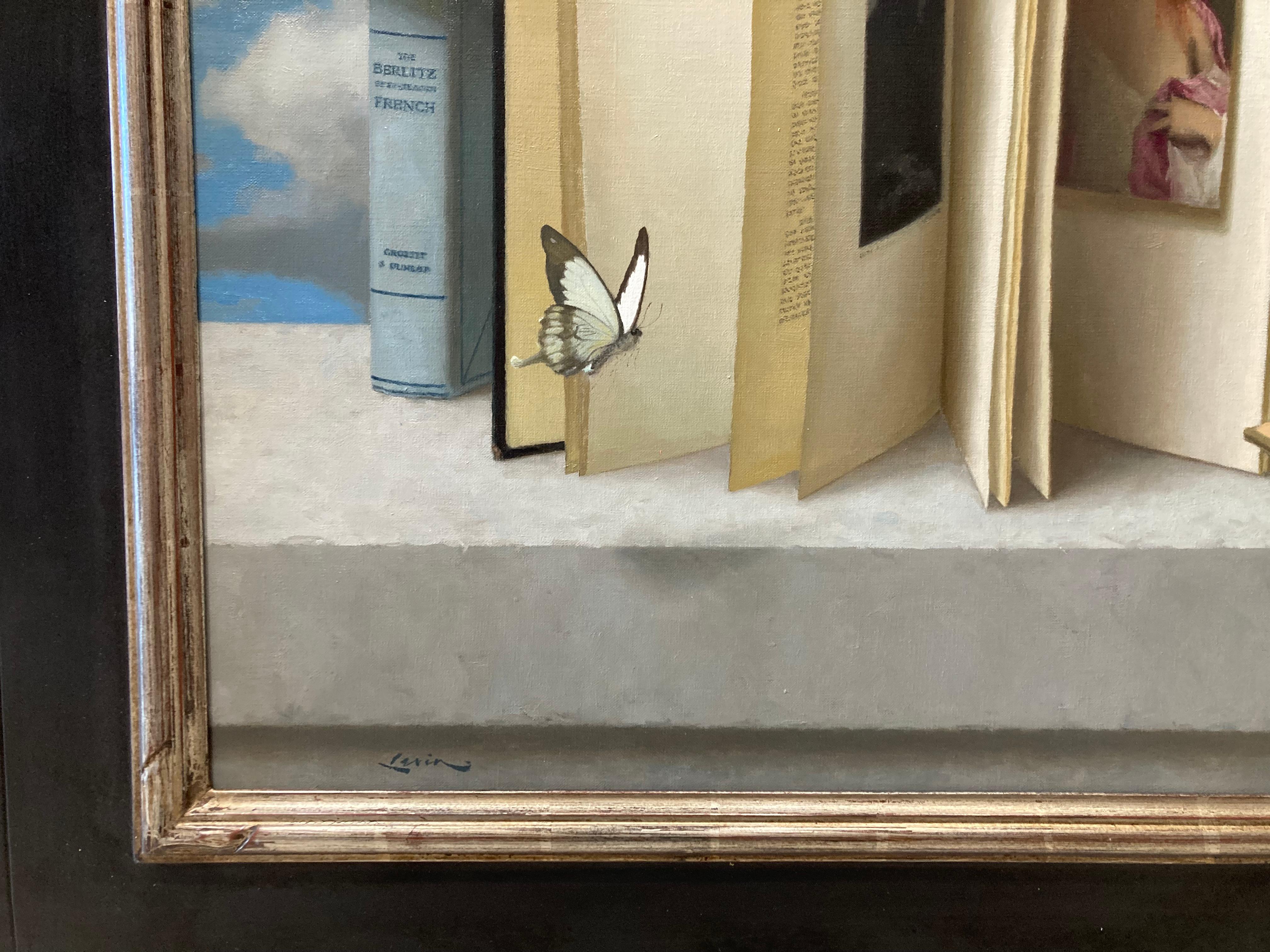 Floating Books and Butterflies - 2023 Surrealist still life and skyscape 6