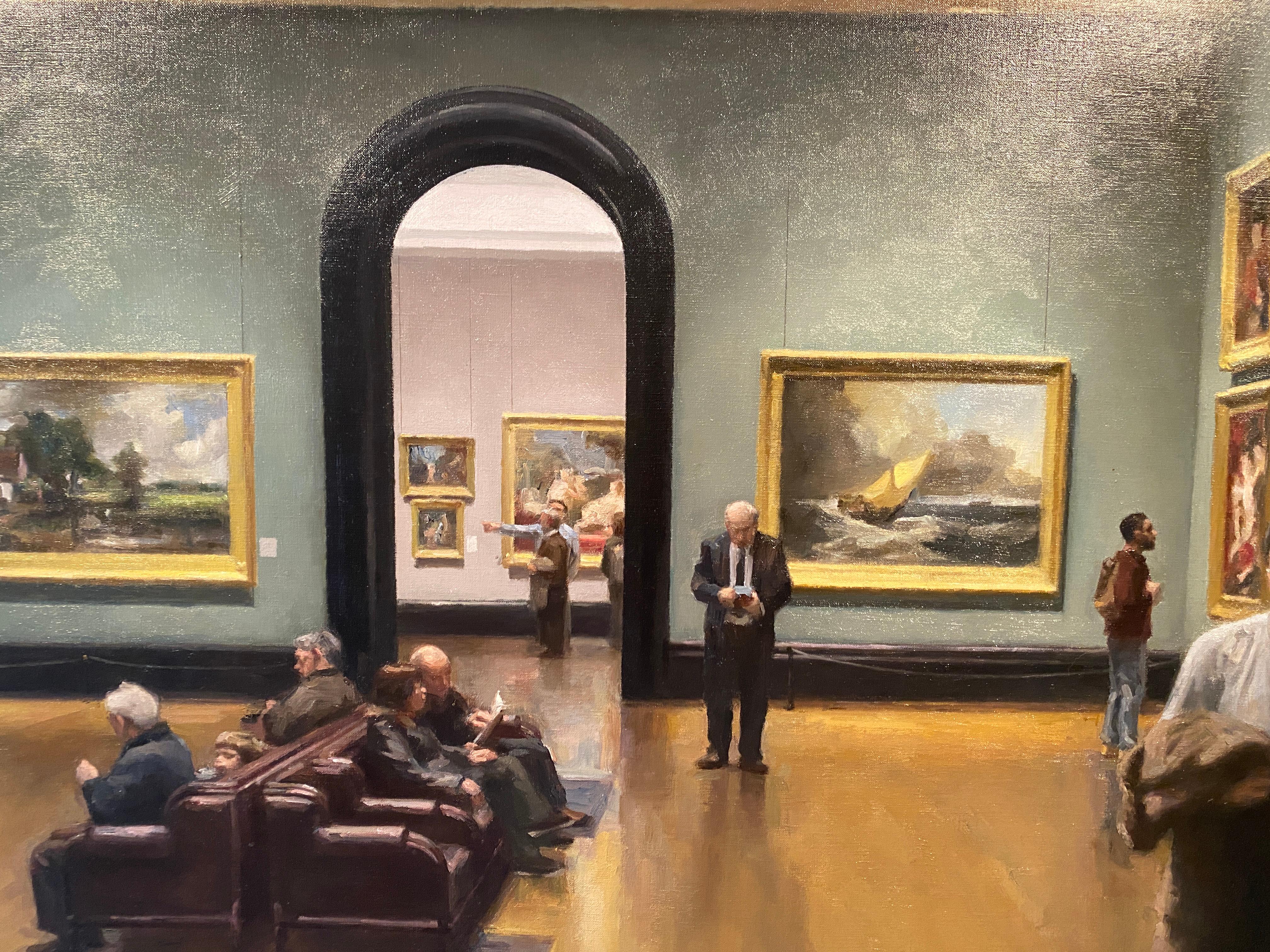 National Gallery, London - museum interior, London, paintings by Turner and more - American Realist Painting by Steven J. Levin