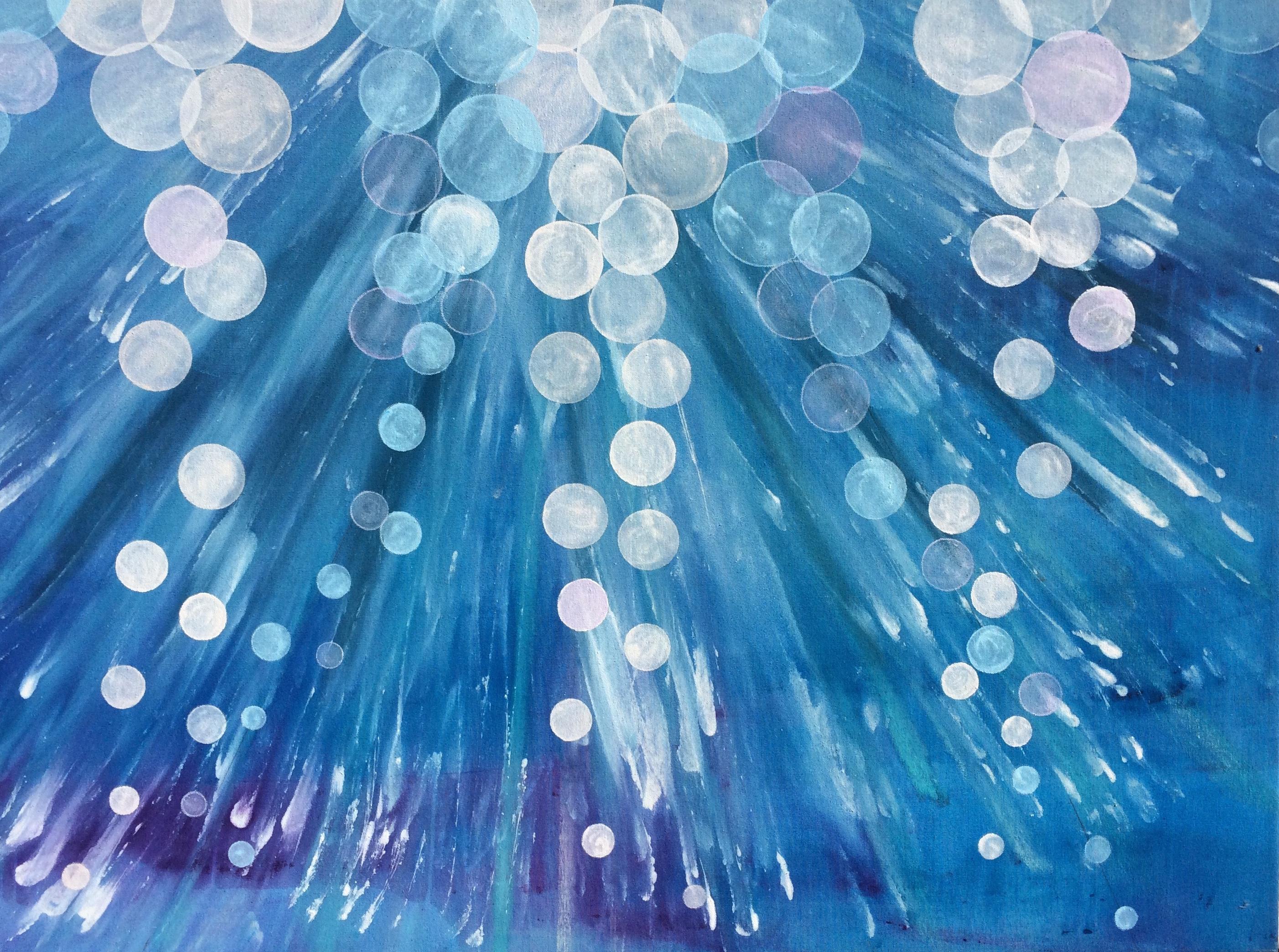 Steven Kinder Abstract Painting - SN-1001 18 (Bubbles)
