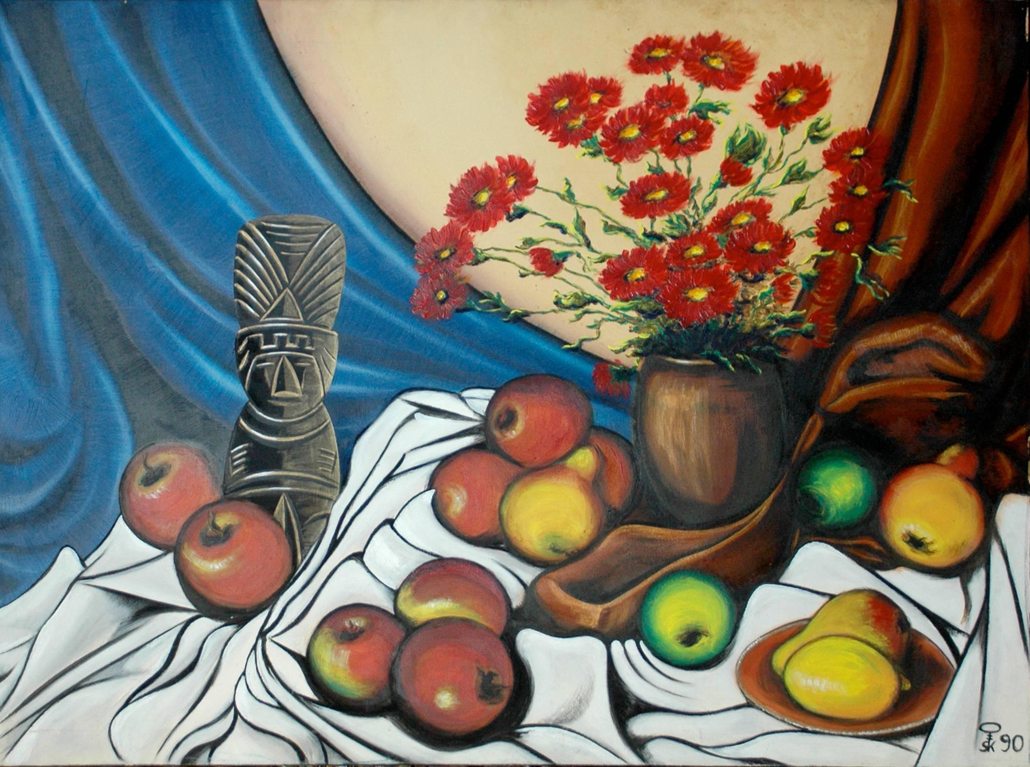 Steven Kluchik Still-Life Painting - Dios del Amor; Kluchik Steven; Hungarian born 1946; oil on canvas;