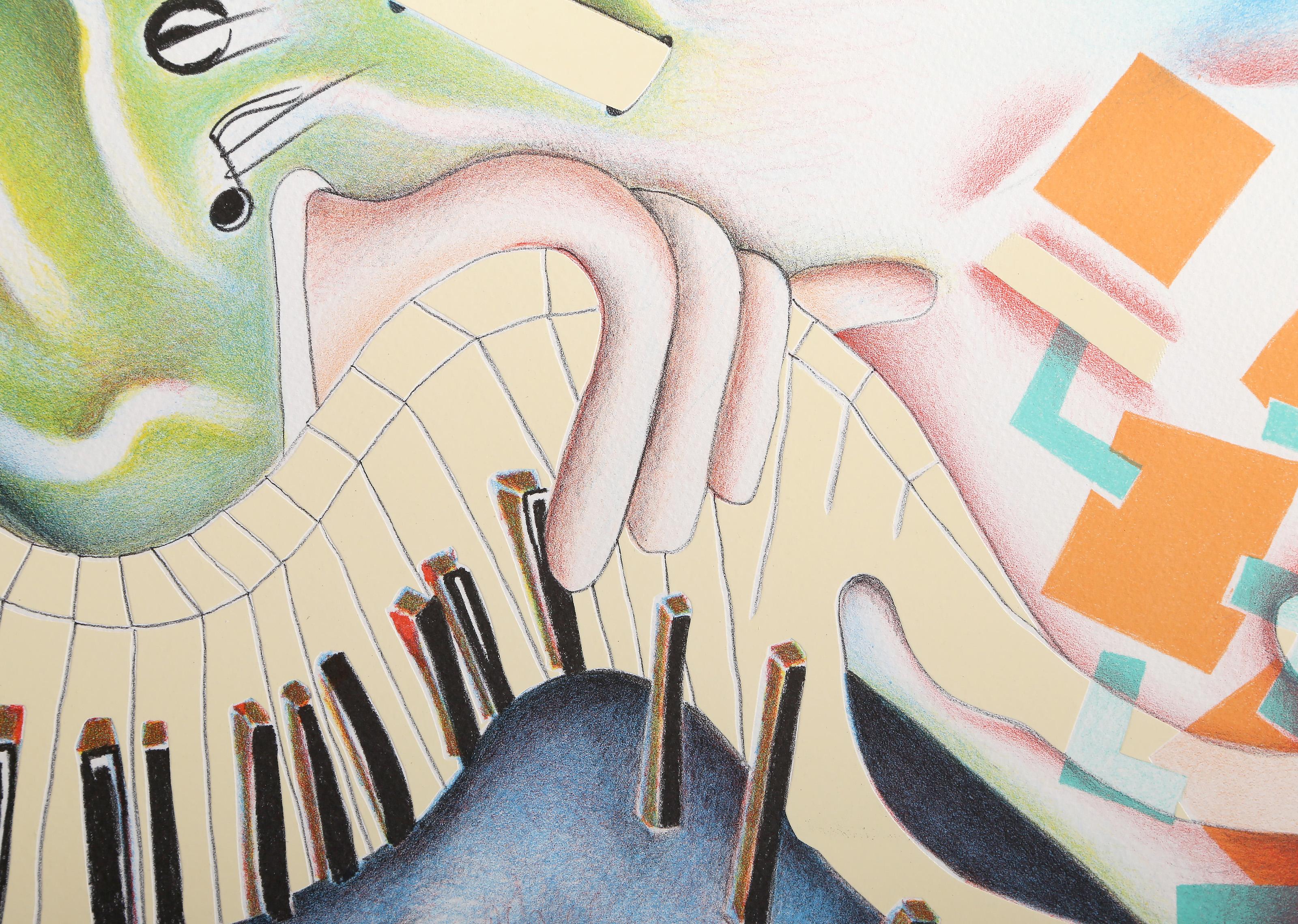 How to Keep Time to Music/Totally Nude, Surrealist Collage by Steven Kramer For Sale 1