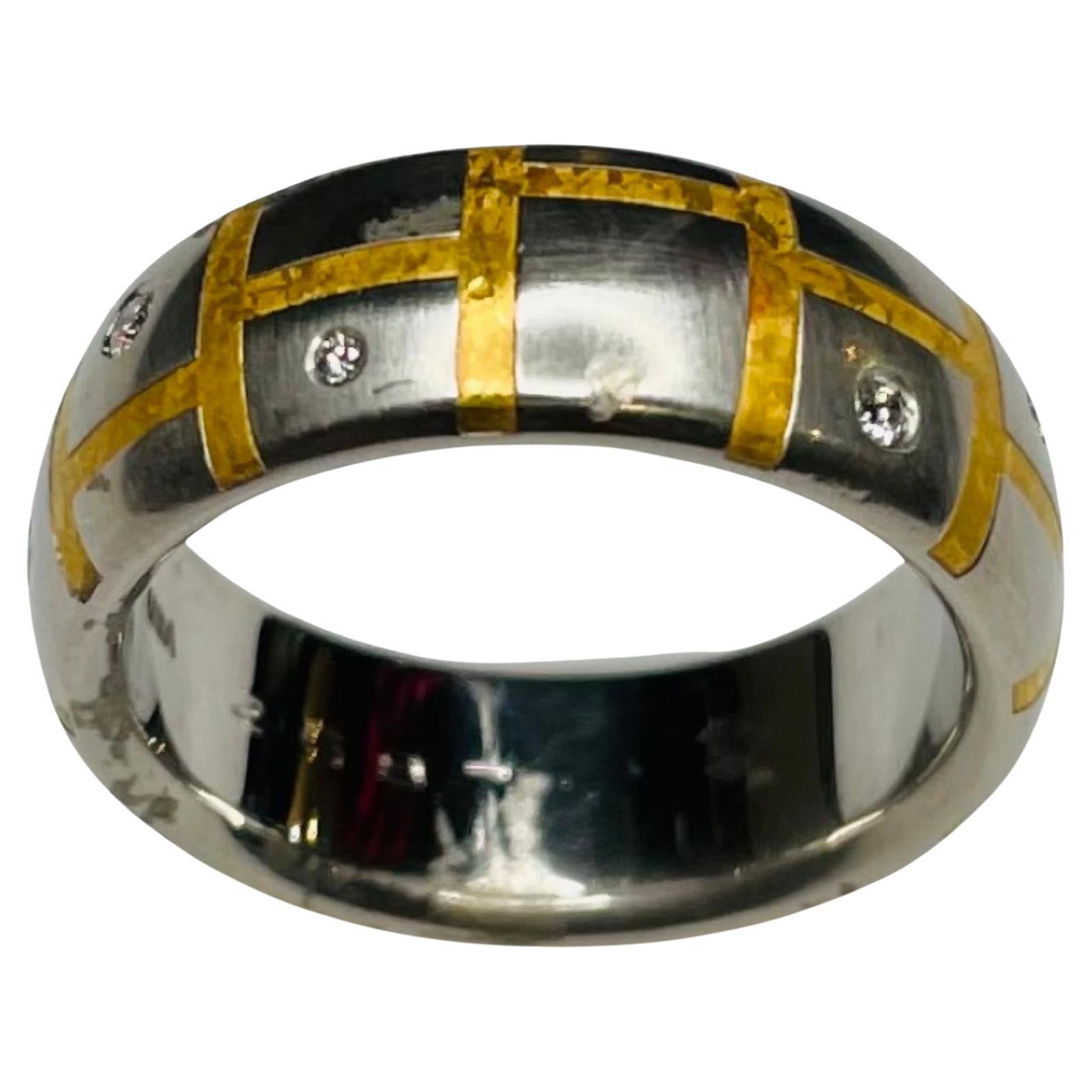 Steven Kretchmer Platin, 24K Gold Inlay Diamant 