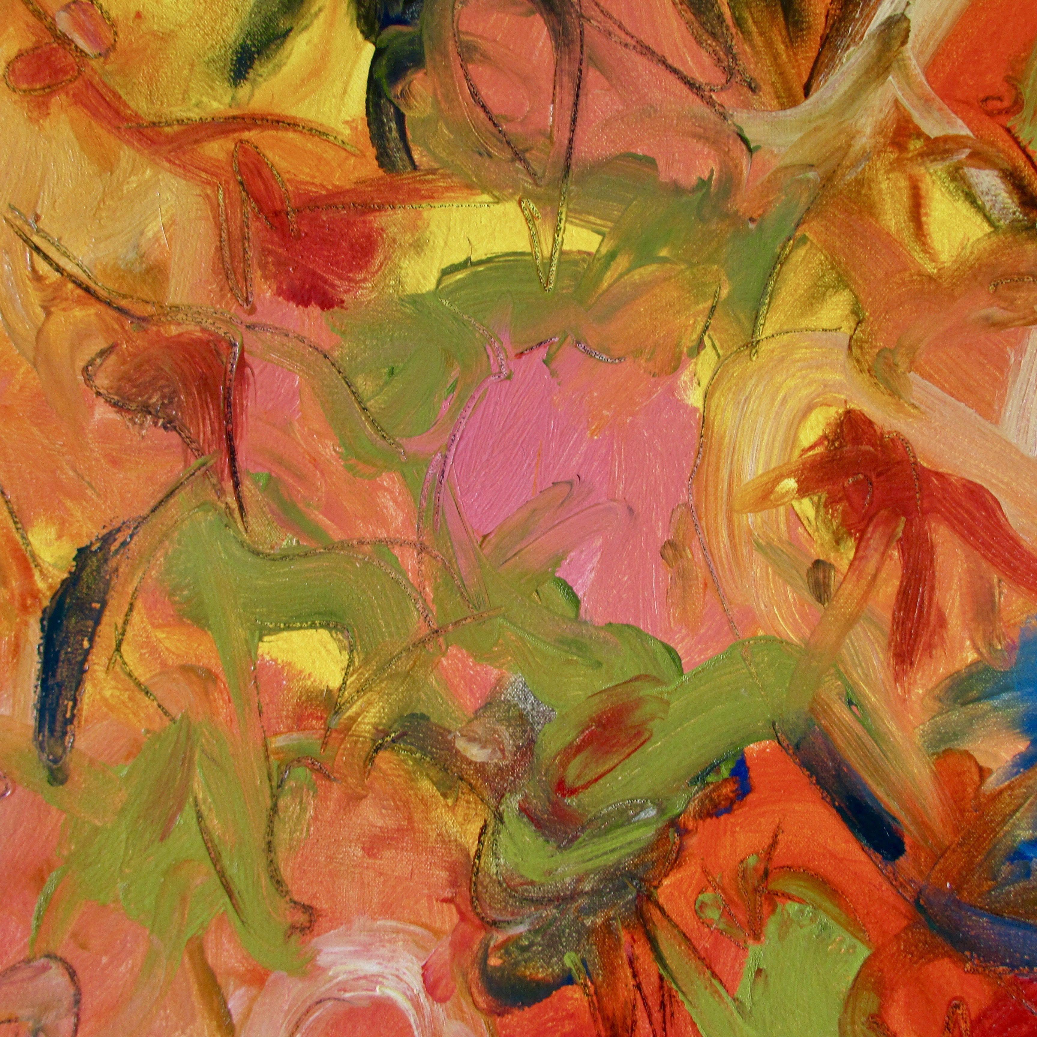 Steven Miller Abstract Painting - A Thousand Flowers, Painting, Oil on Canvas