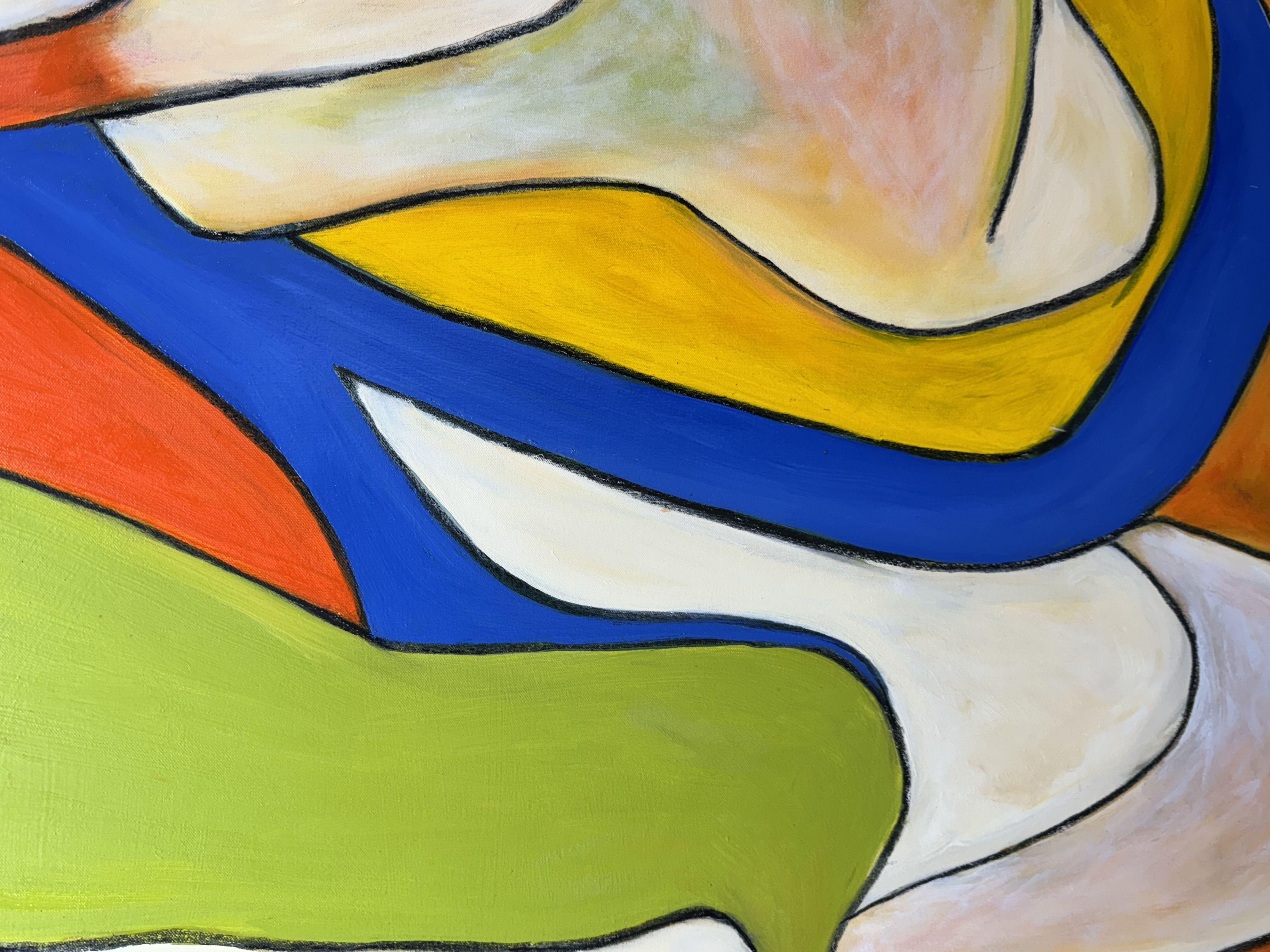Architetto dell'Universo, Pittura, Olio su tela - Abstract Painting Beige di Steven Miller