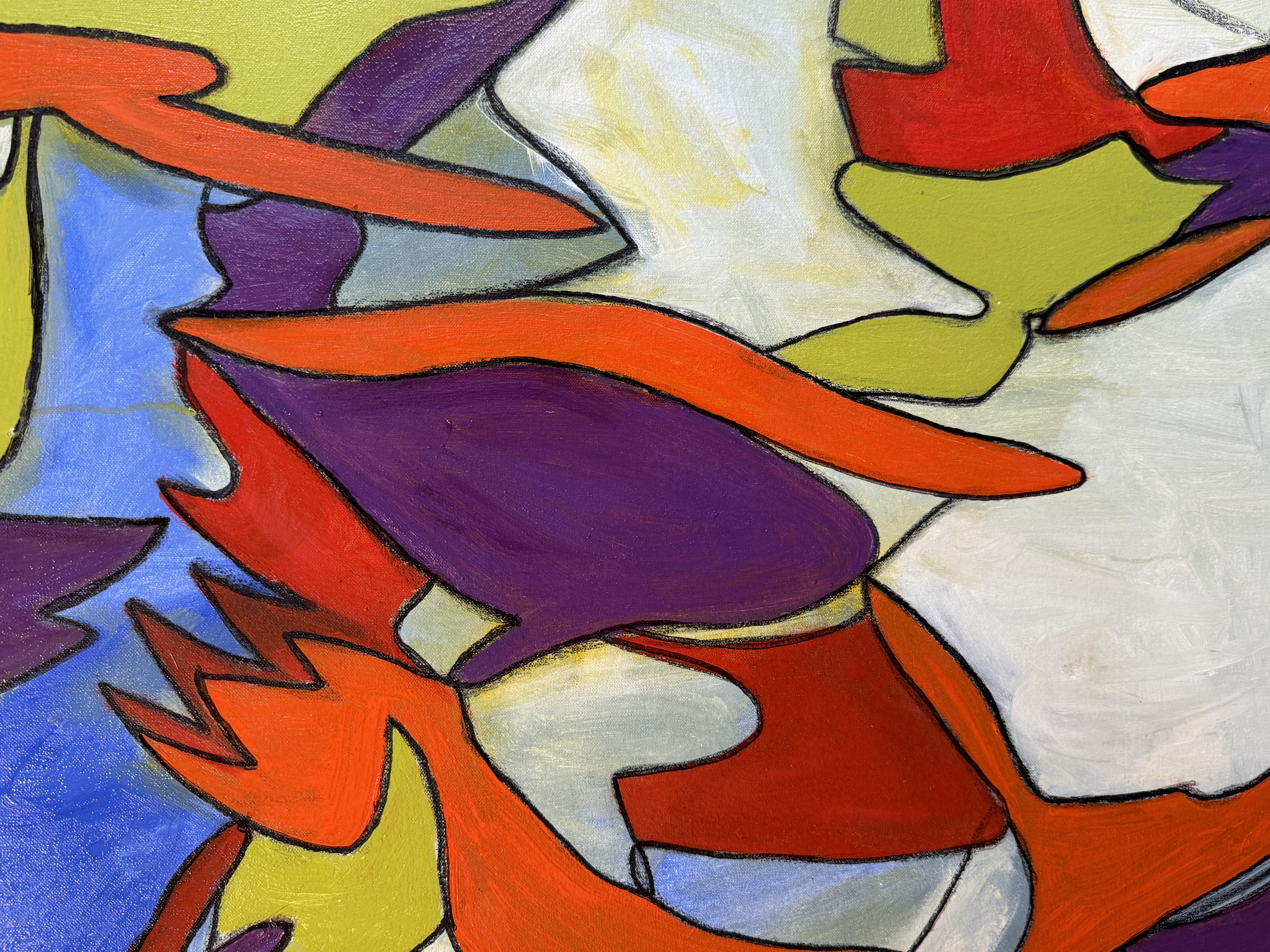 Bellezza non opposta, Pittura, Olio su tela - Painting Astratto di Steven Miller