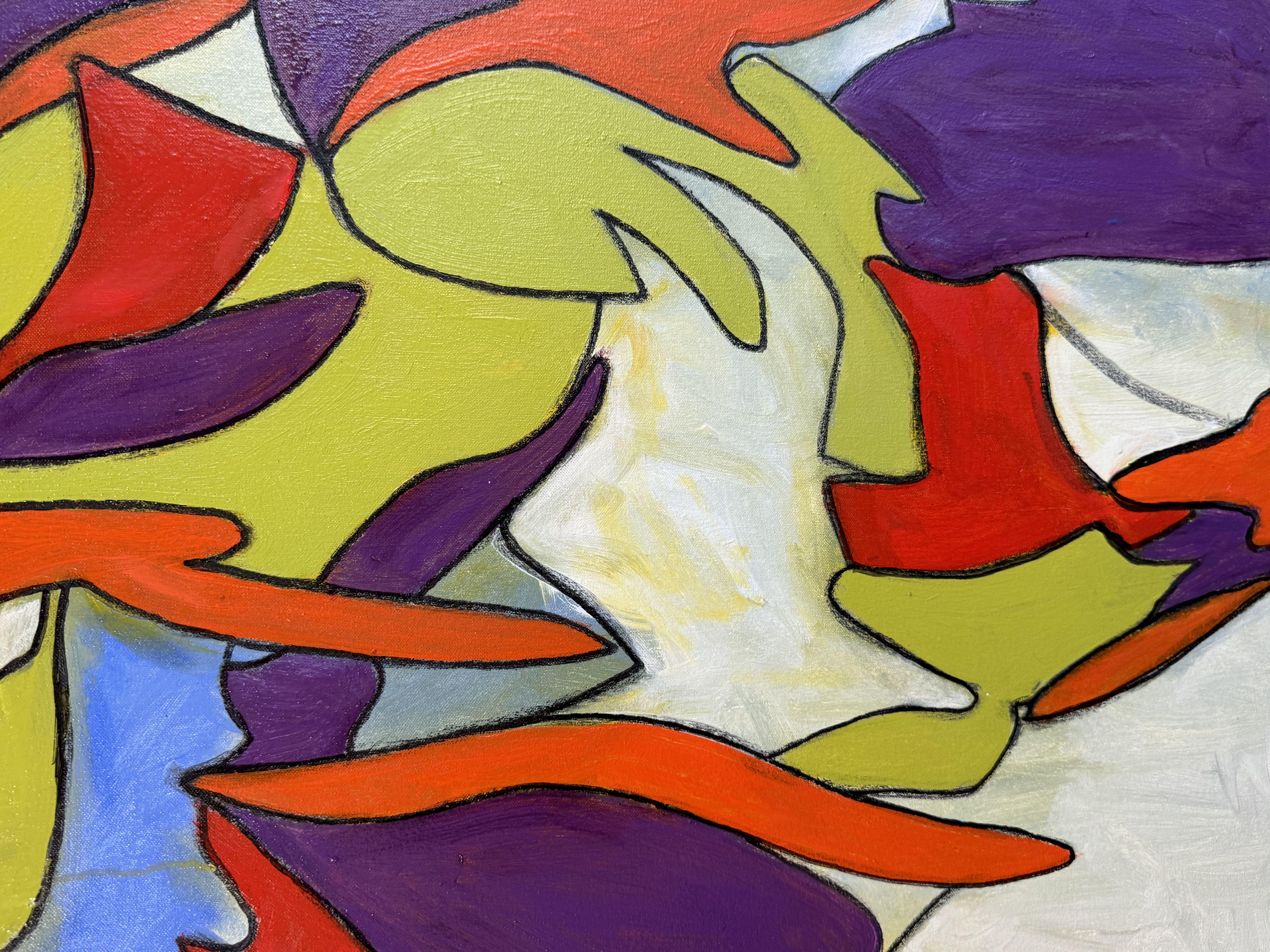 Bellezza non opposta, Pittura, Olio su tela - Abstract Painting Beige di Steven Miller