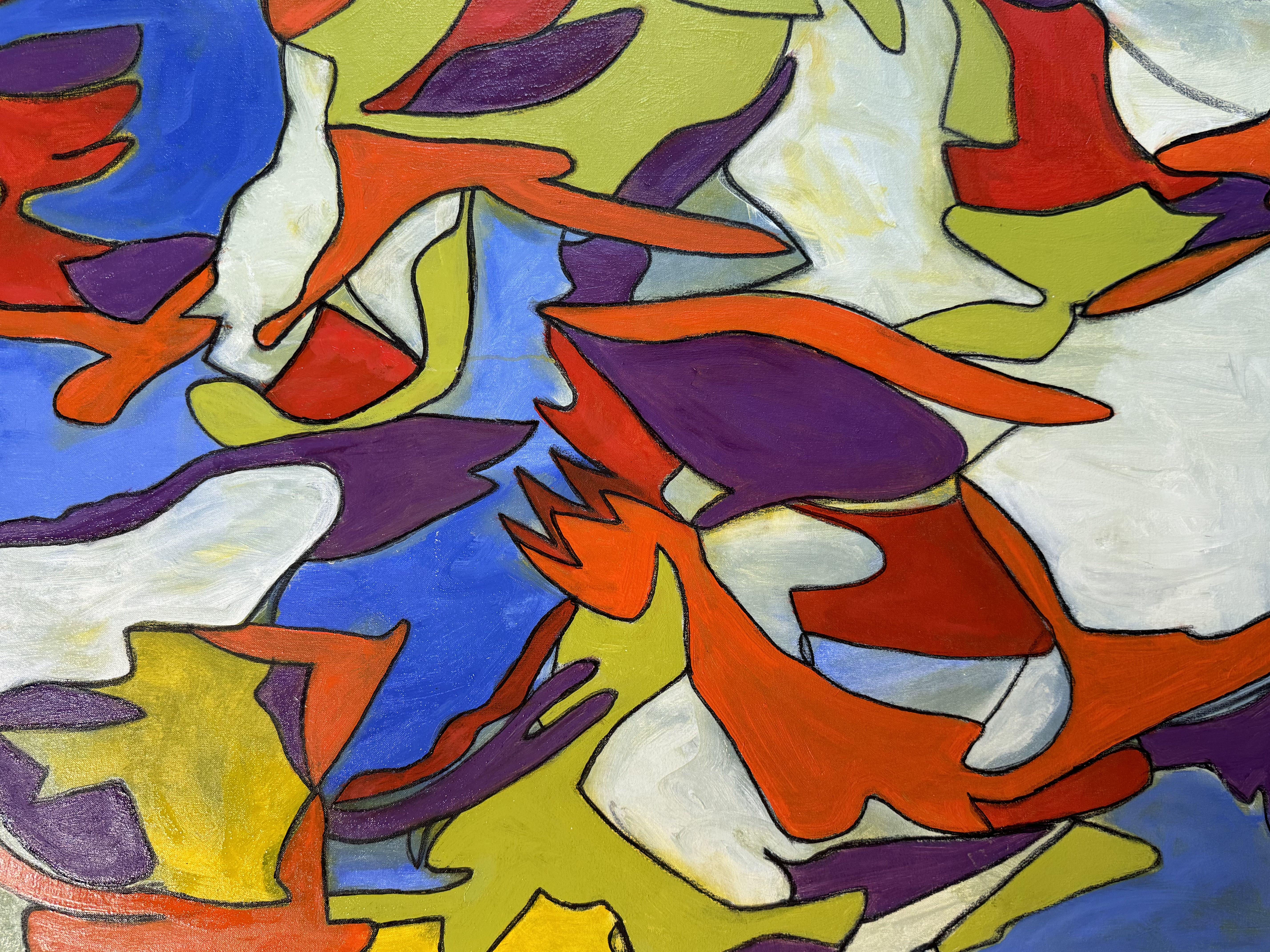 Abstract Painting di Steven Miller - Bellezza non opposta, Pittura, Olio su tela
