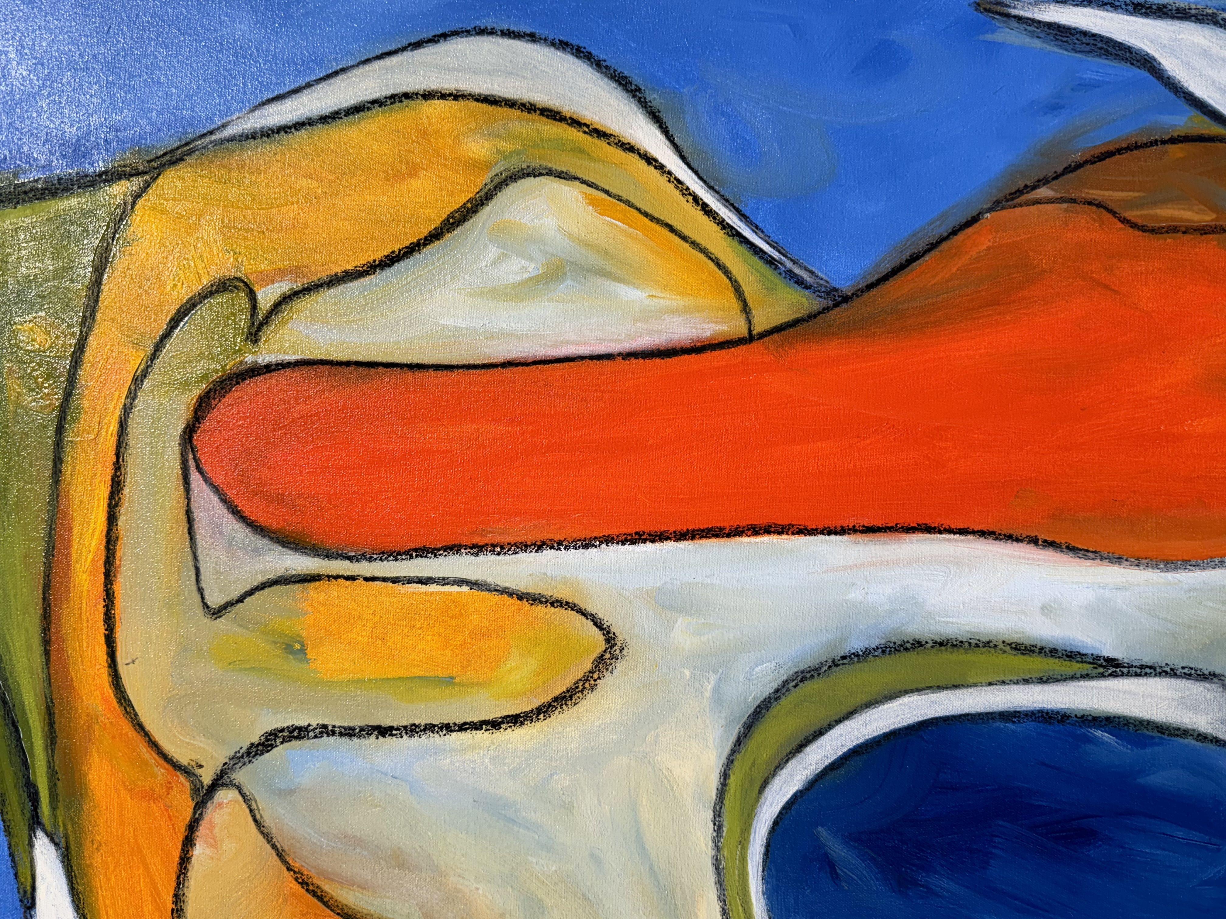 My abstract paintings are all about creating excitement for the viewer through concentrated exploration. Each painting is inspired by nature, travels, or imagination and created to embody immediate impact and lasting power. It is about creating a