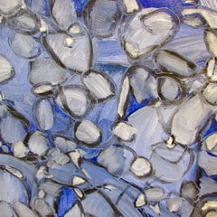 Blaue blaue Flamme, Gemälde, Öl auf Leinwand