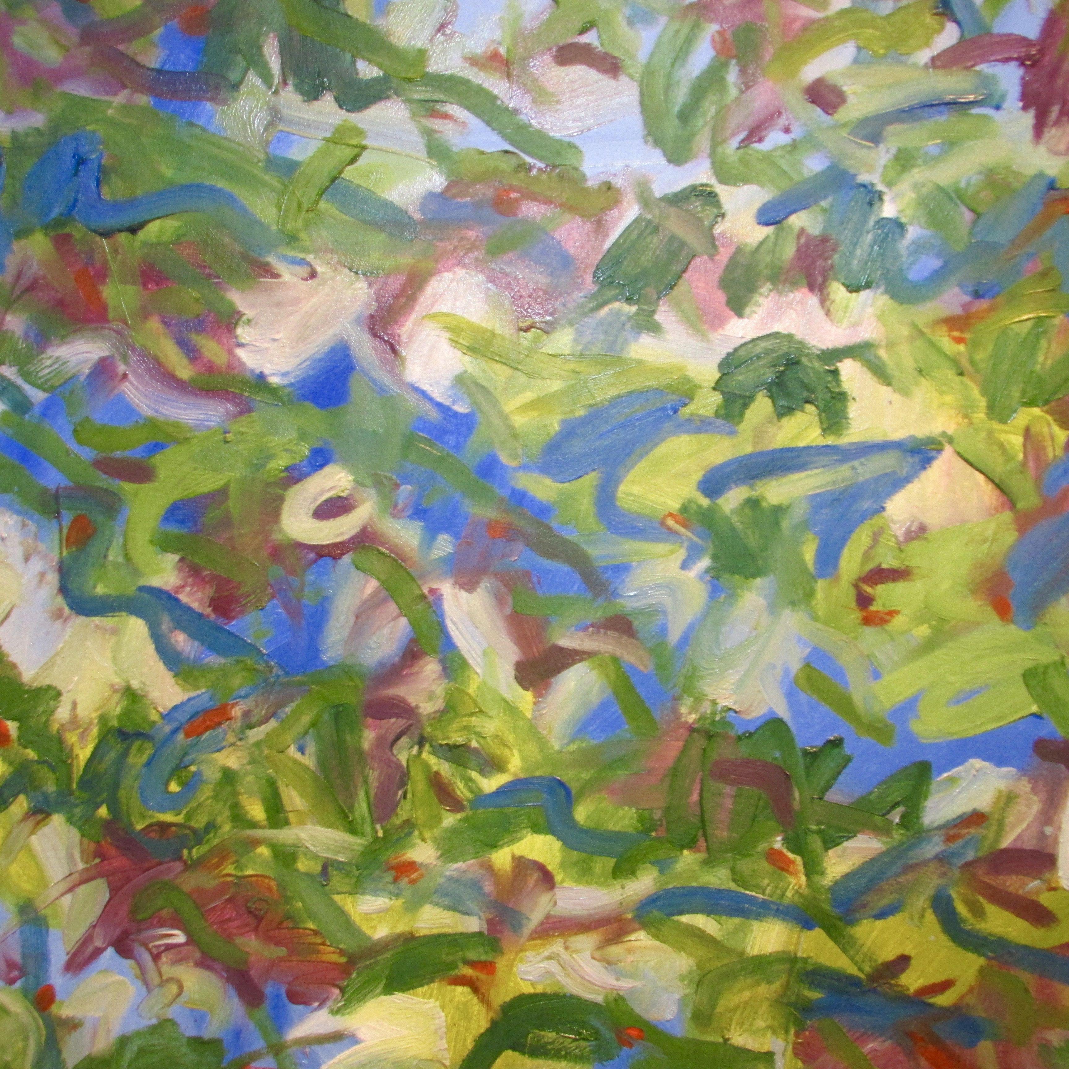 Oil on canvas inspired by natural elements, current events and other observations. My abstract paintings are all about creating excitement for the viewer through concentrated exploration. Each painting is inspired by nature, travels, or imagination