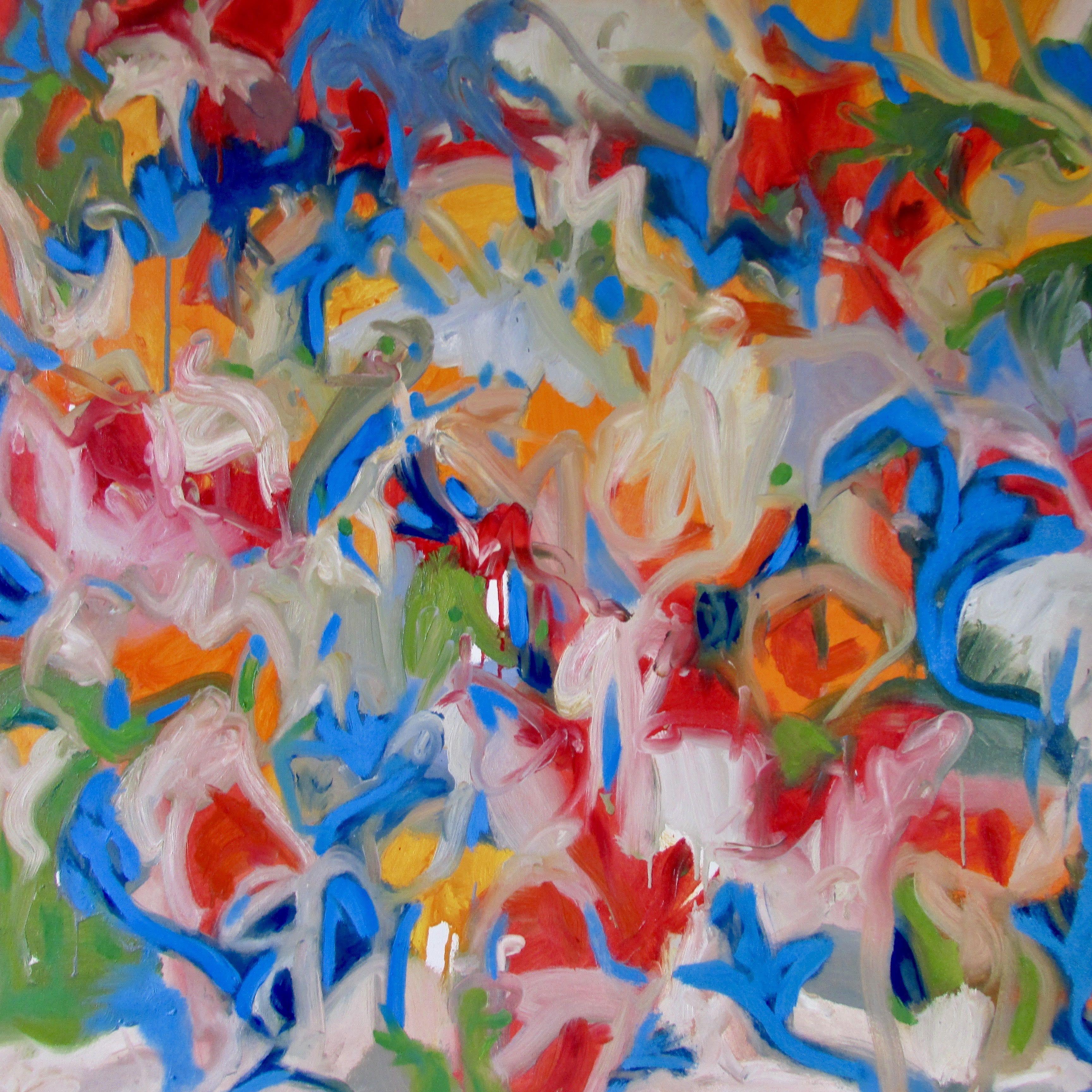 Abstract Painting di Steven Miller - Viaggio di un giorno nella notte, Pittura, Olio su tela