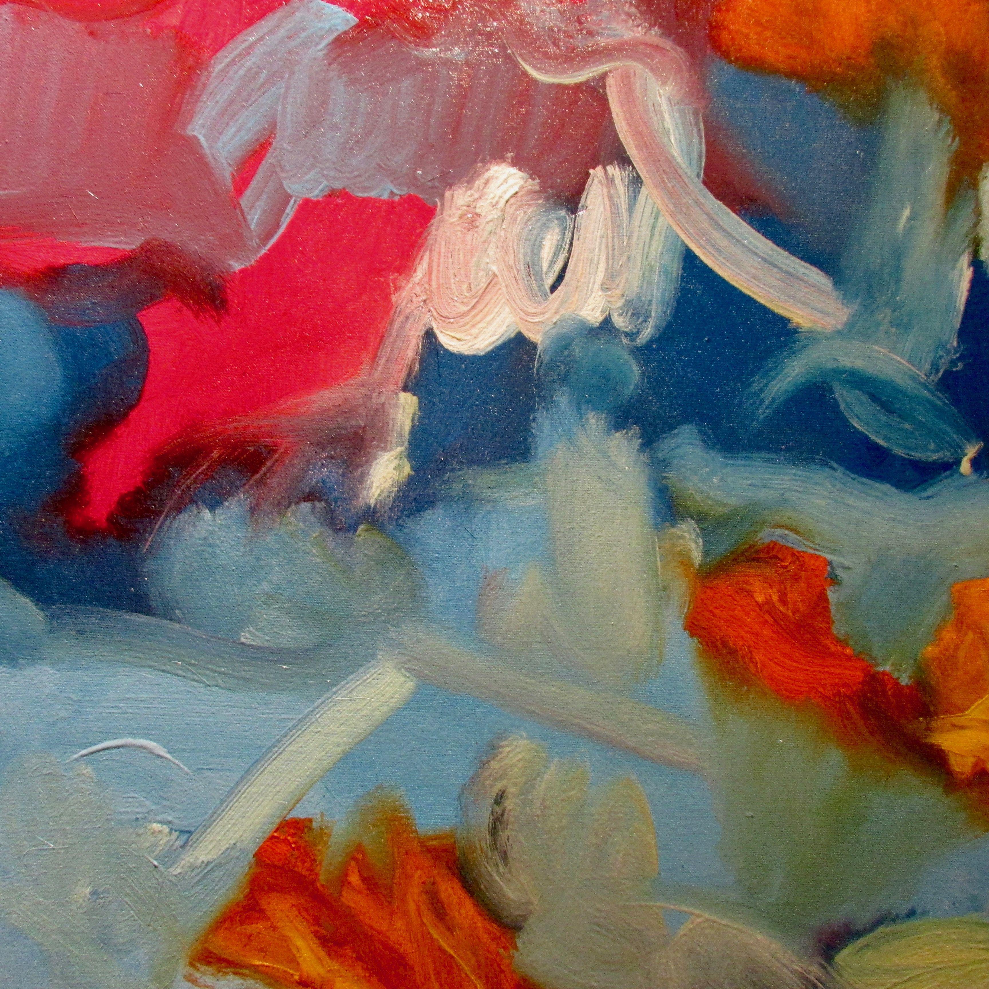 Aquí viene otra vez, Pintura, Óleo sobre lienzo - Painting de Steven Miller