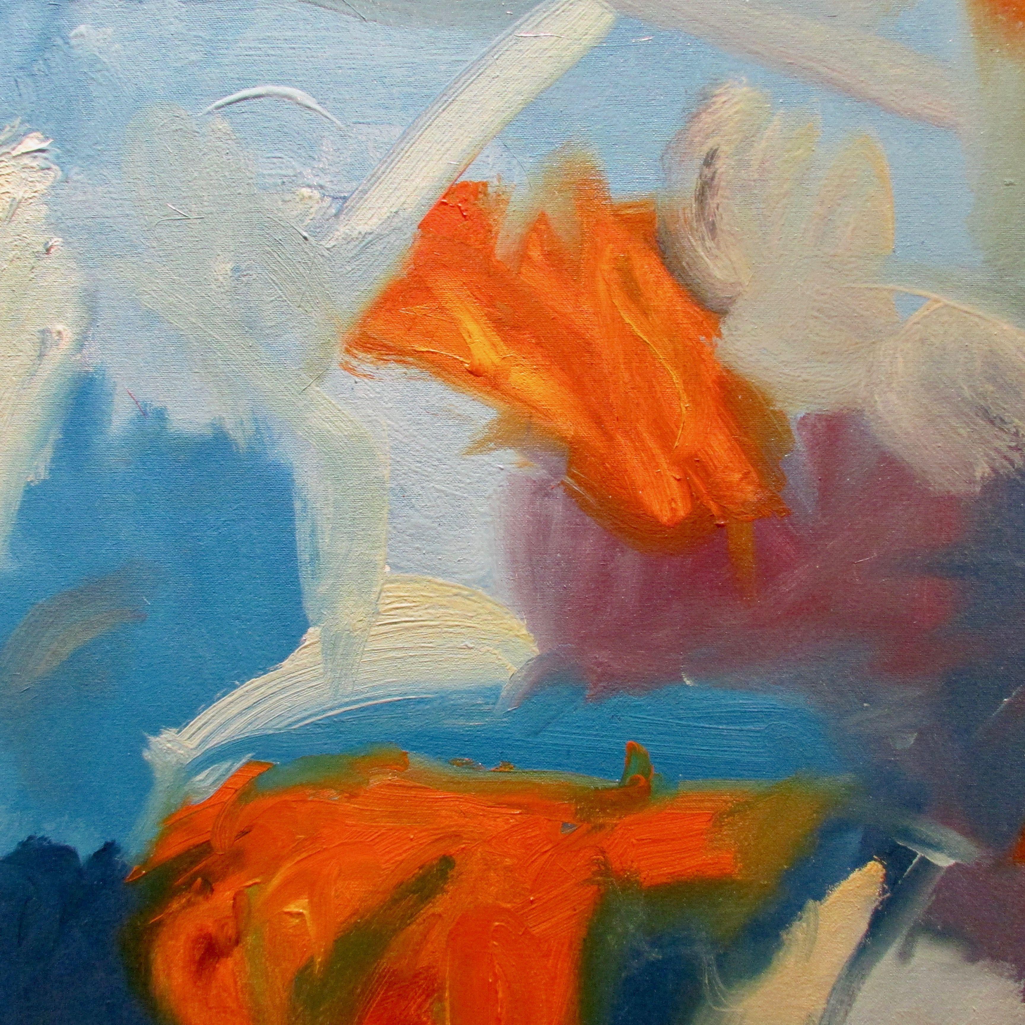 Aquí viene otra vez, Pintura, Óleo sobre lienzo - Painting Abstracto de Steven Miller