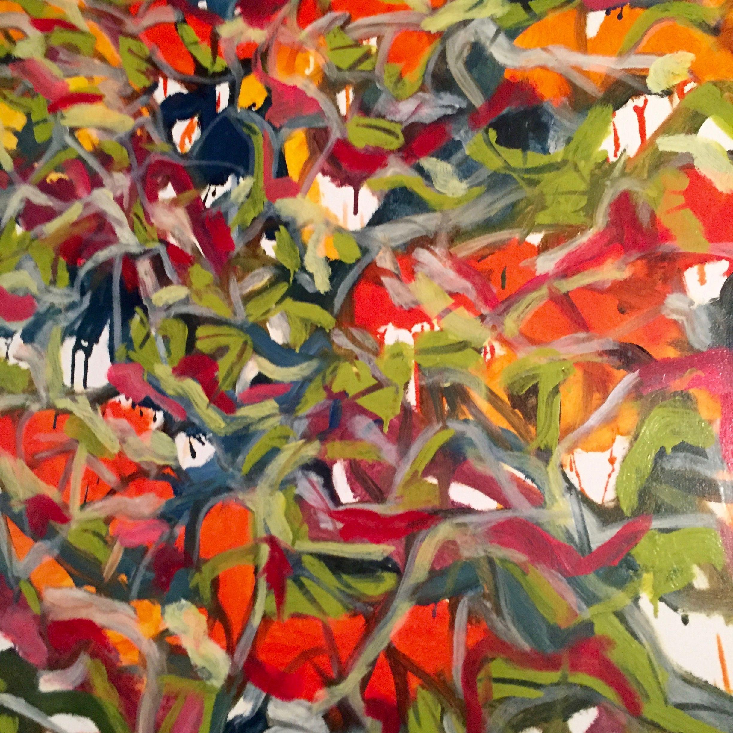 Steven Miller Abstract Painting - I Possess Thousands of Flowers in My Soul, Painting, Oil on Canvas
