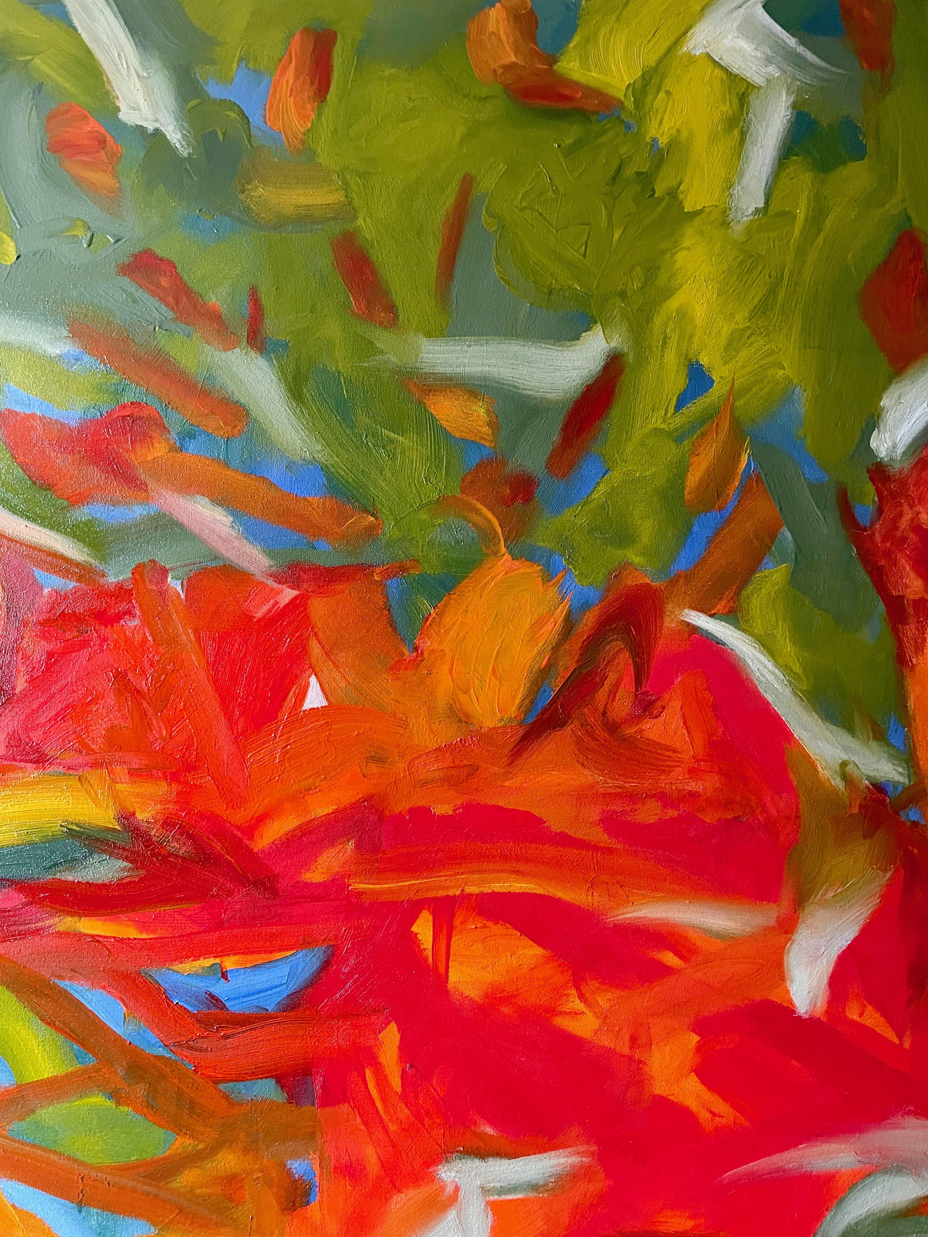 Je suis bloqué sur la pensée de U, peinture, huile sur toile - Expressionnisme abstrait Painting par Steven Miller