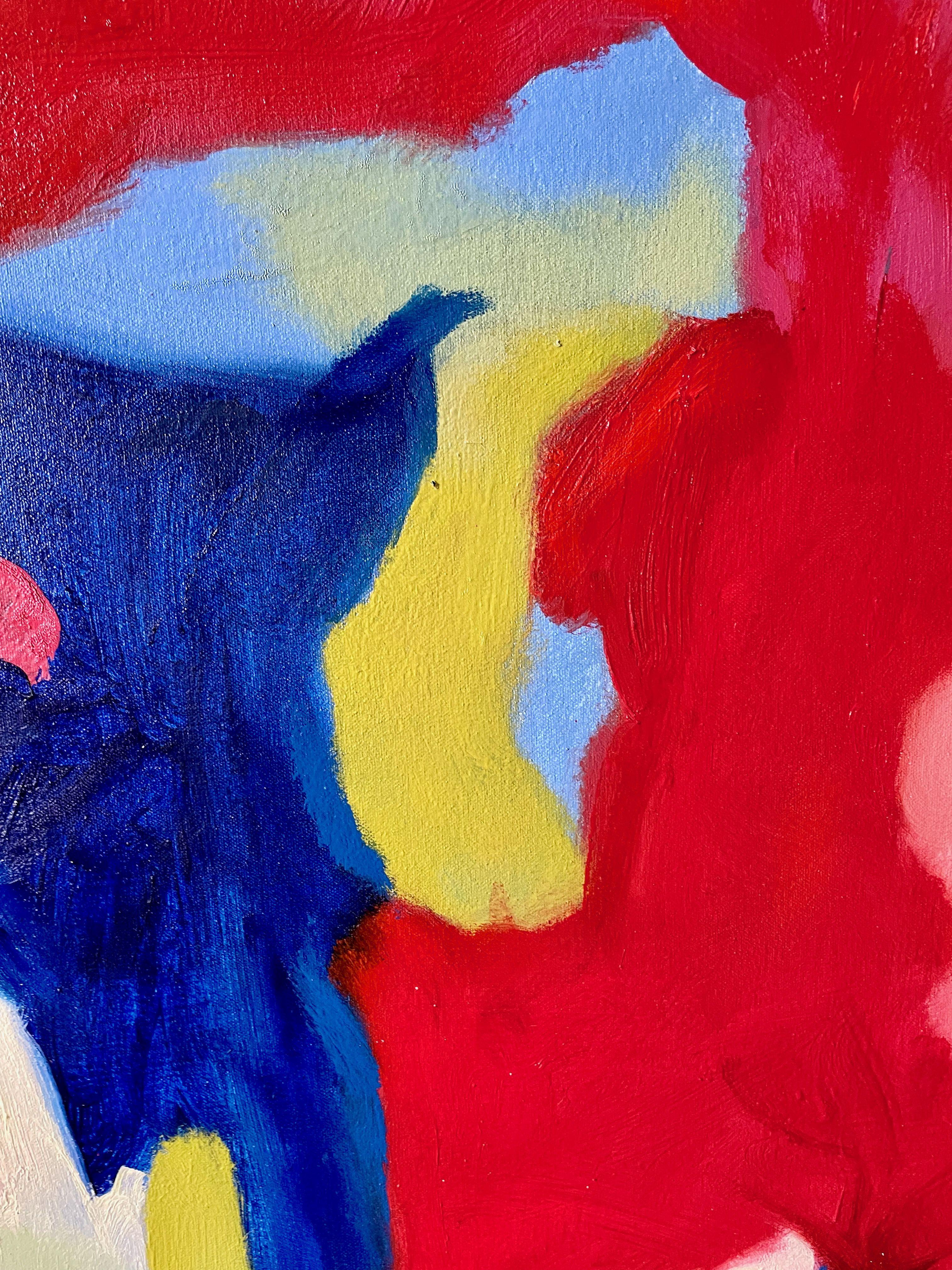 Peinture, huile sur toile « In Between Two Things » - Abstrait Painting par Steven Miller