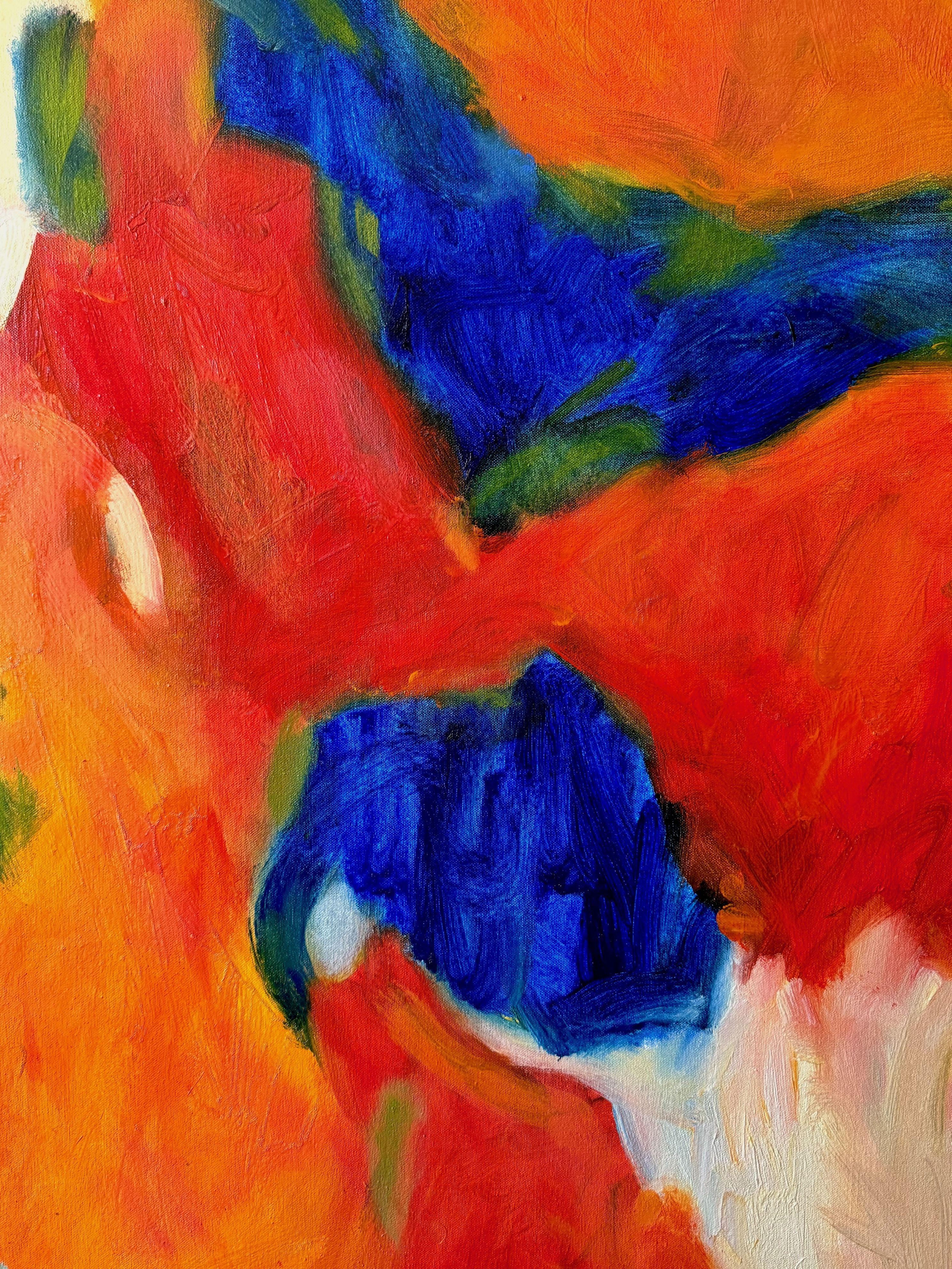 Negli abissi, Pittura, Olio su tela - Painting Astratto di Steven Miller