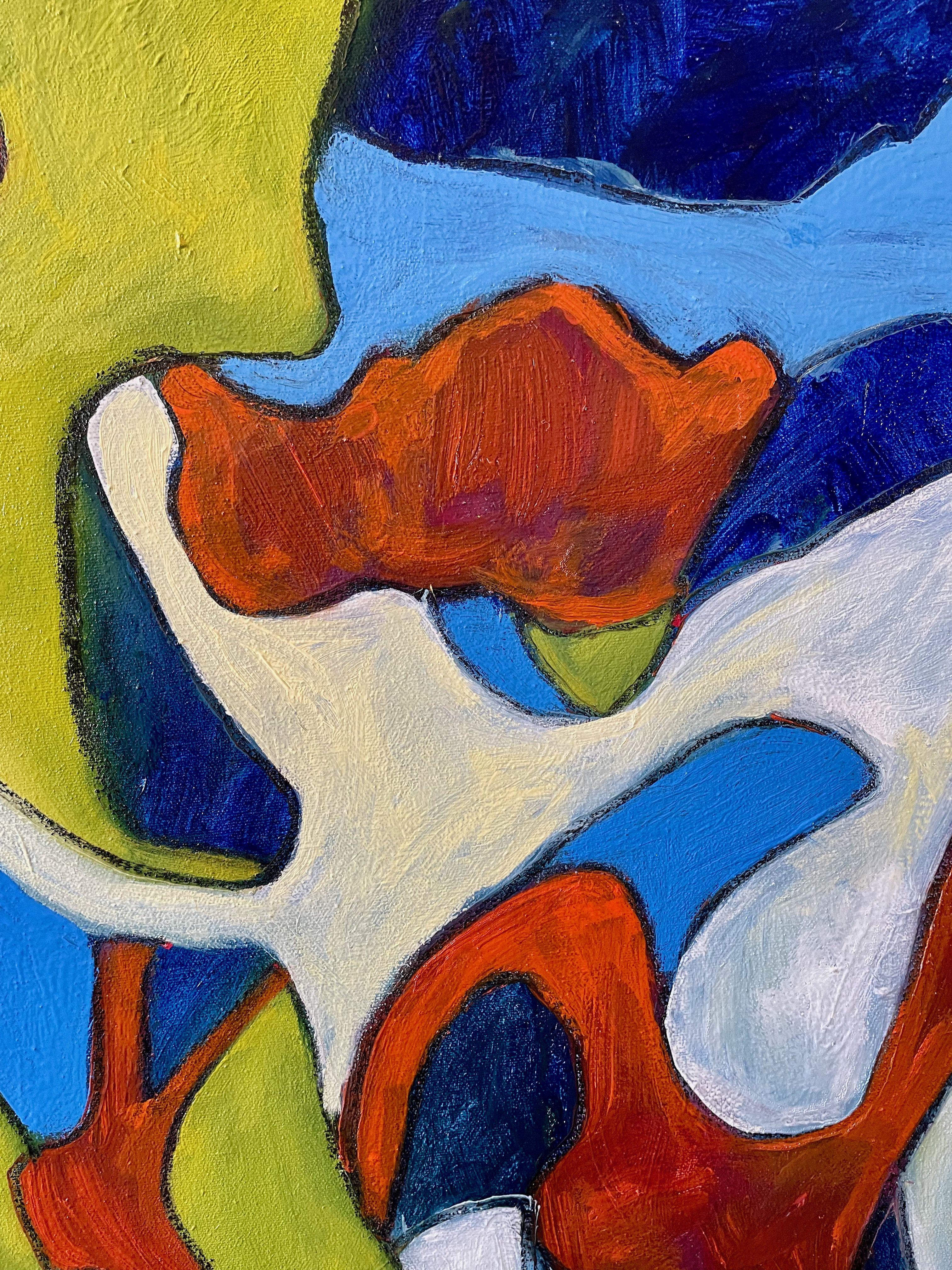 Olio astratto su tela ispirato agli elementi naturali. I miei dipinti astratti mirano a creare emozioni per lo spettatore attraverso un'esplorazione concentrata. Ogni dipinto è ispirato alla natura, ai viaggi o all'immaginazione e creato per avere