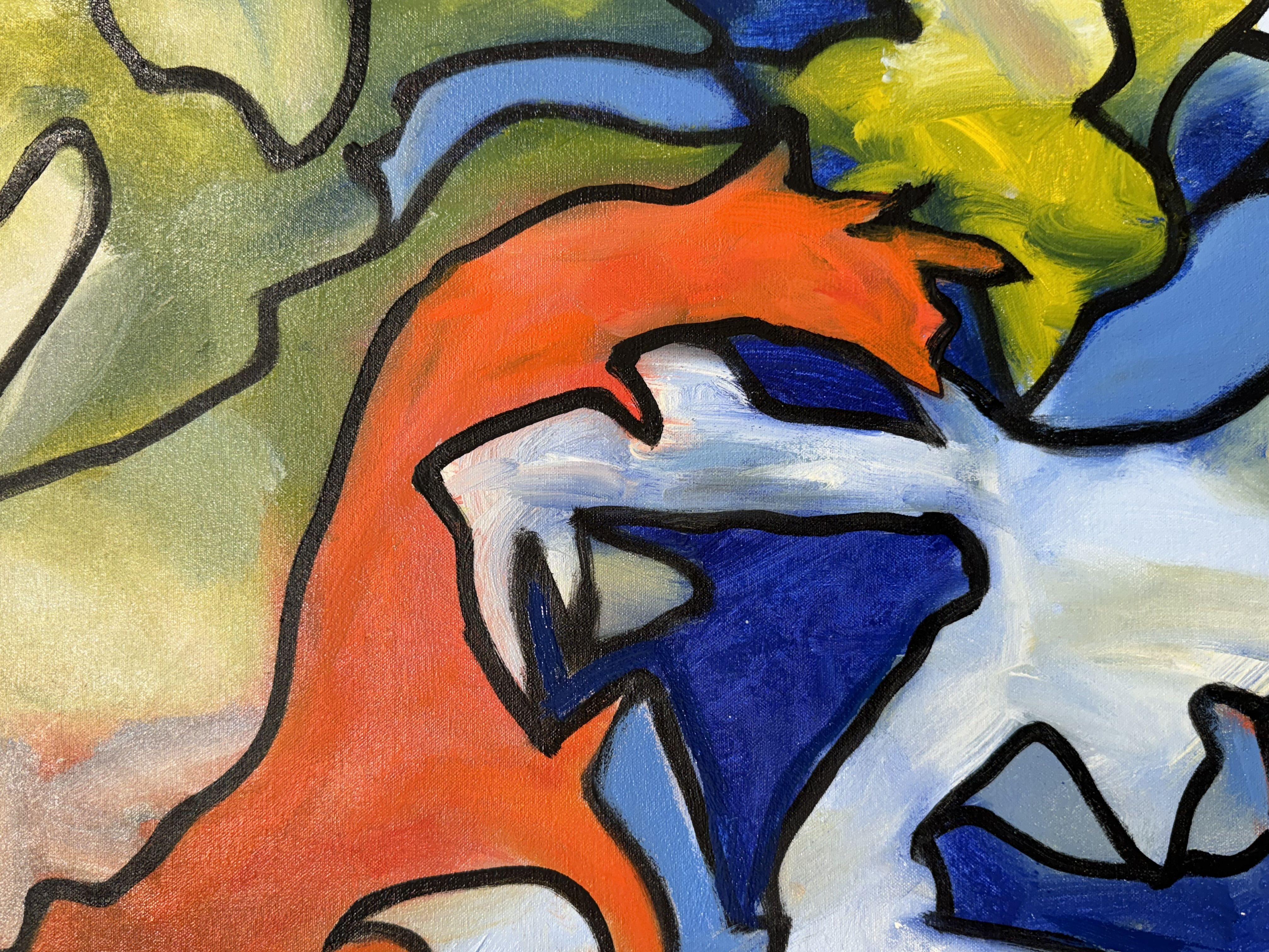Just Us Two, Painting, Oil on Canvas For Sale 3