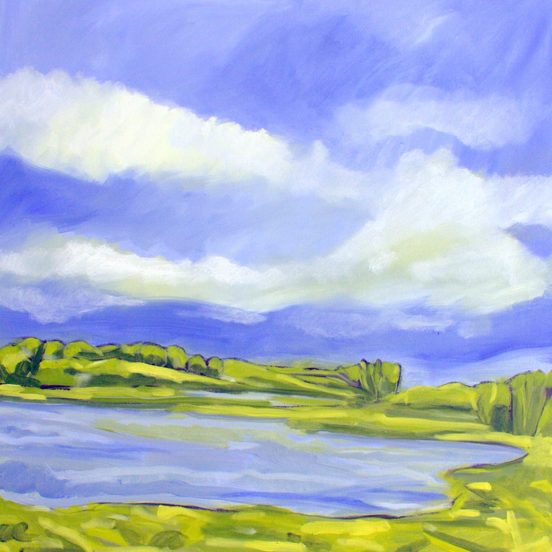 Paesaggio #3, Pittura, Olio su tela - Painting di Steven Miller