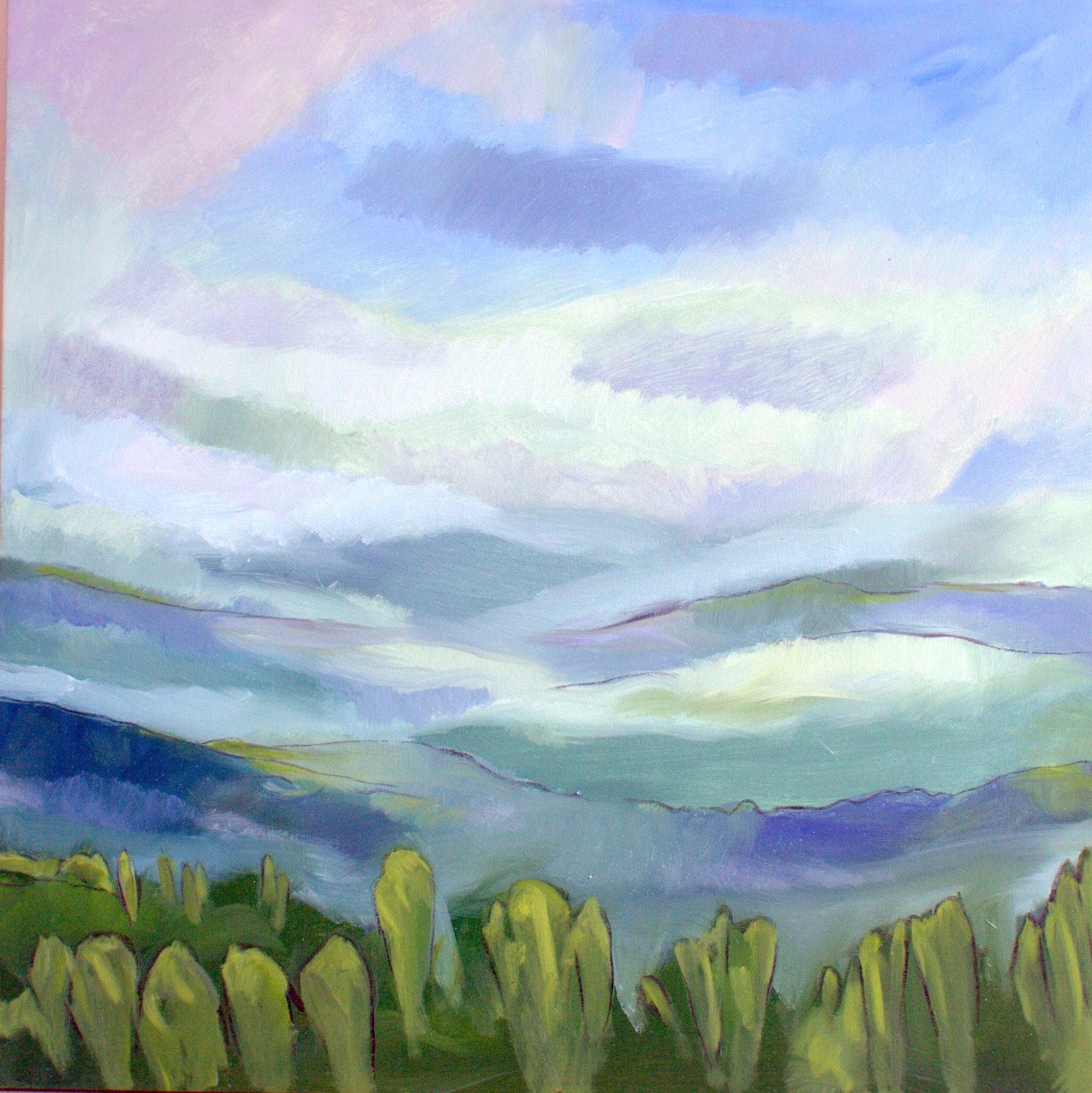 Paysage n°4, peinture, huile sur toile - Painting de Steven Miller
