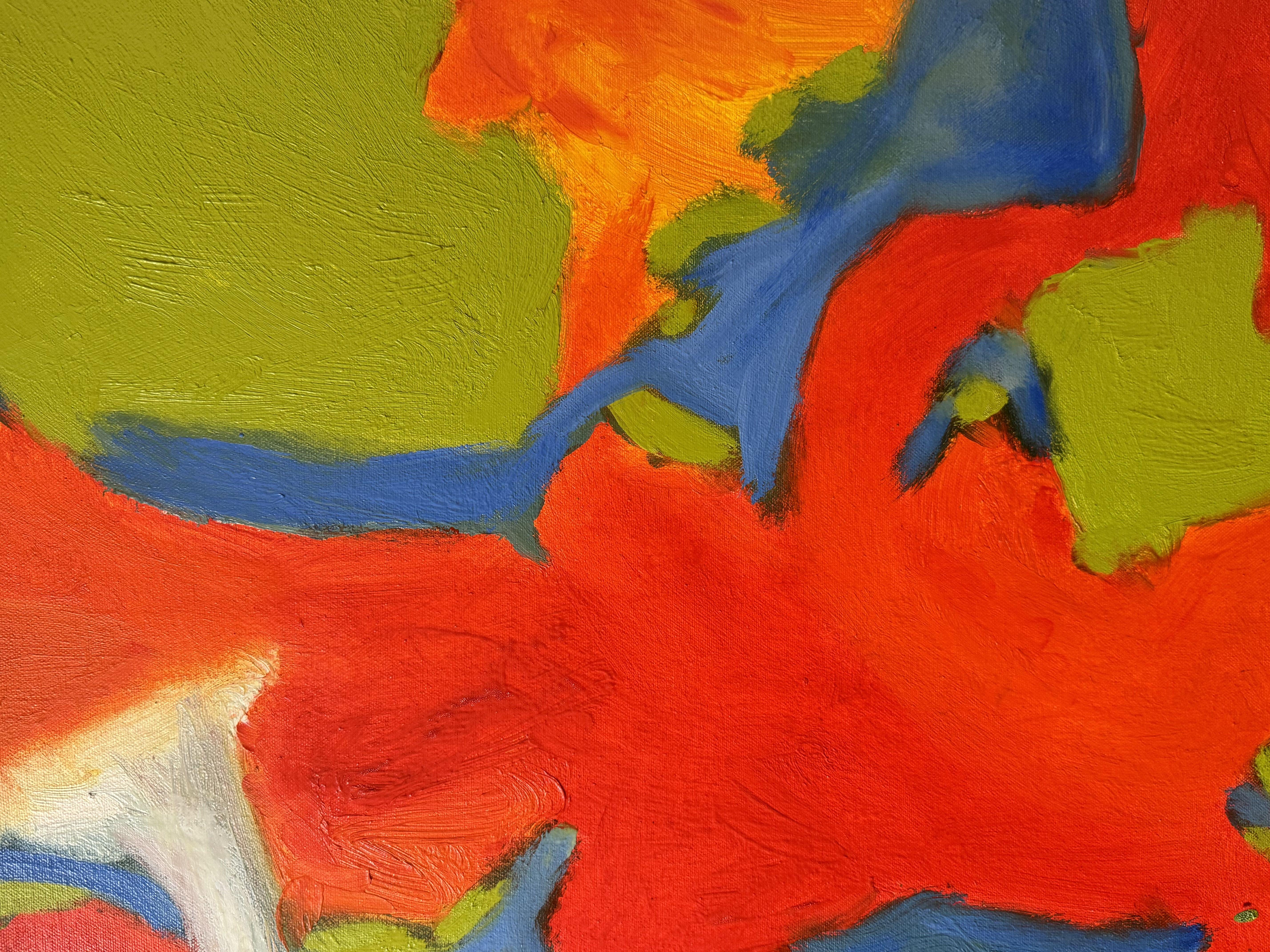 La vita è EZ, Pittura, Olio su tela - Painting Astratto di Steven Miller