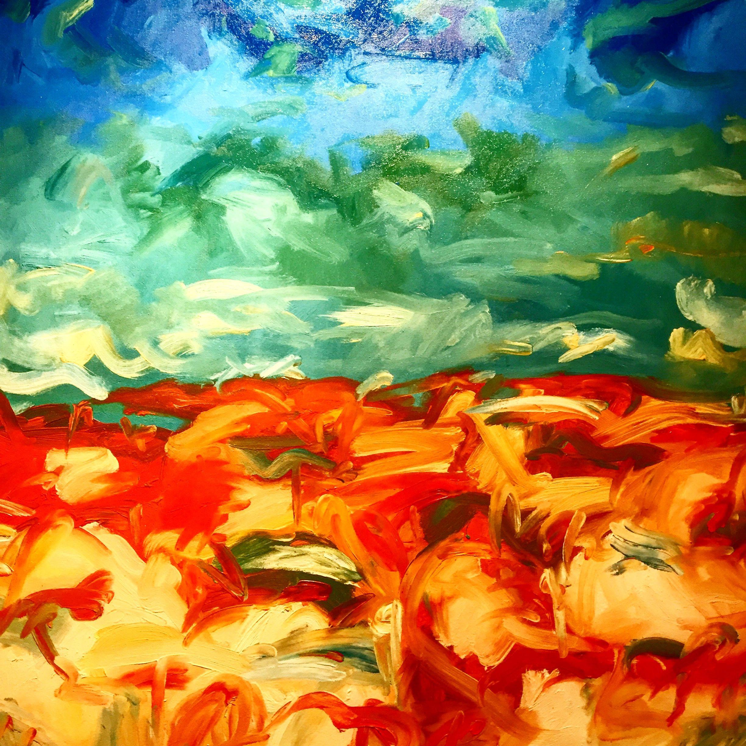 Abstract Painting di Steven Miller - Cielo Mare Terra, Pittura, Olio su tela