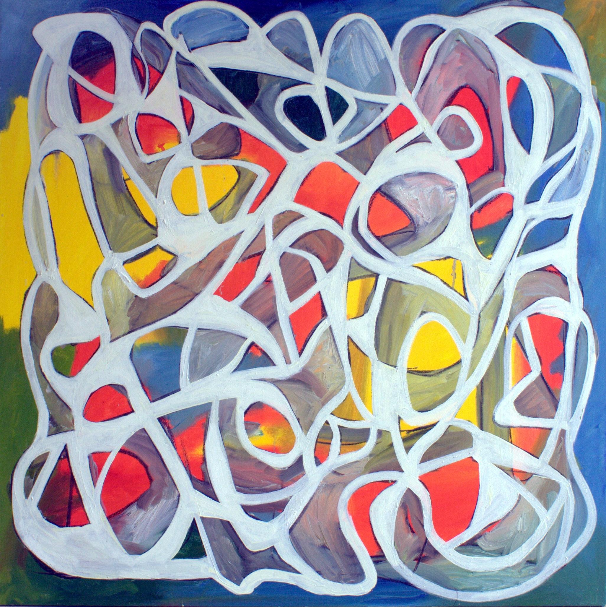 La celebrazione, Pittura, Olio su tela - Painting di Steven Miller
