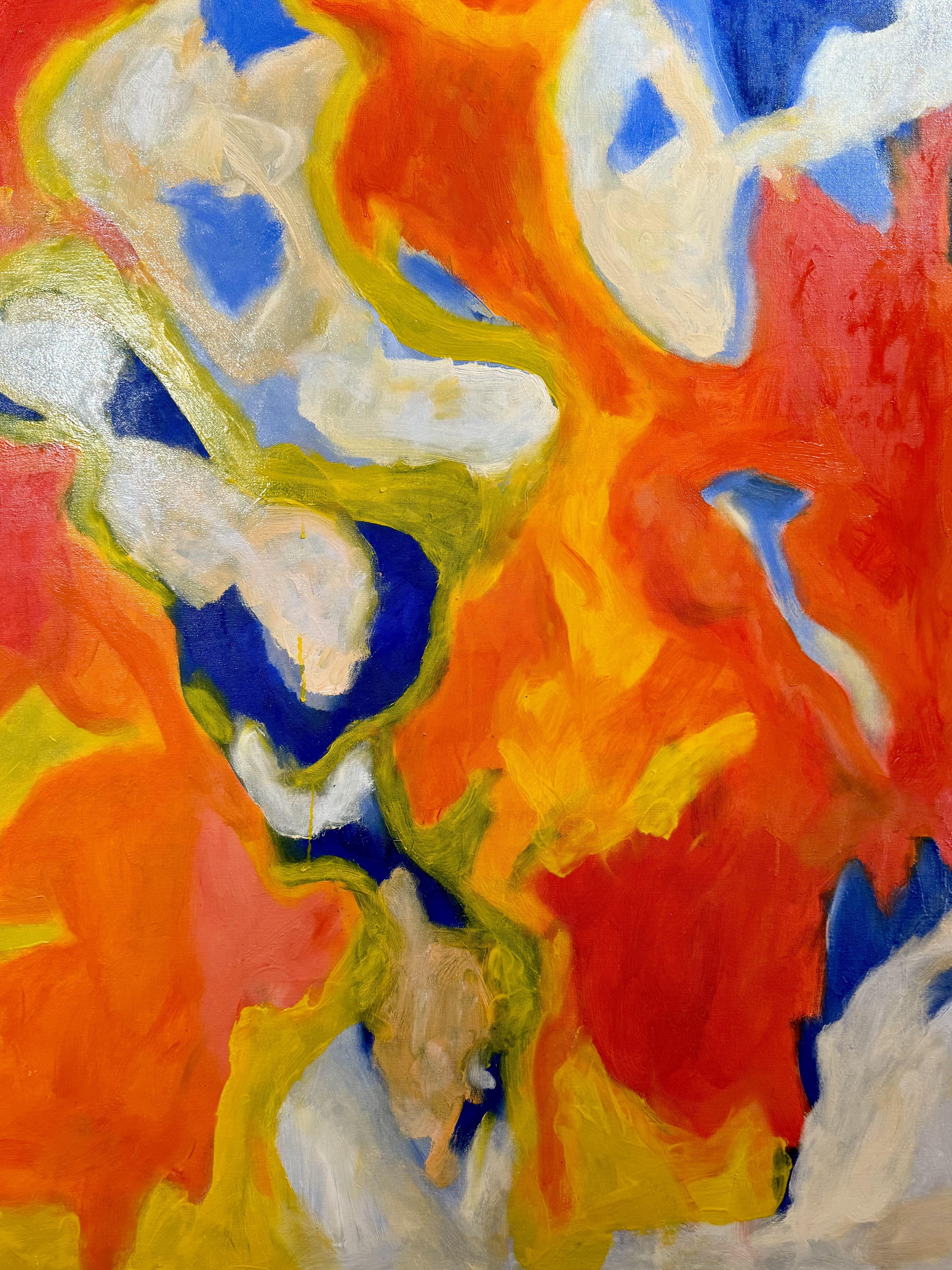 Abstract Painting di Steven Miller - L'ora magica, Pittura, Olio su tela