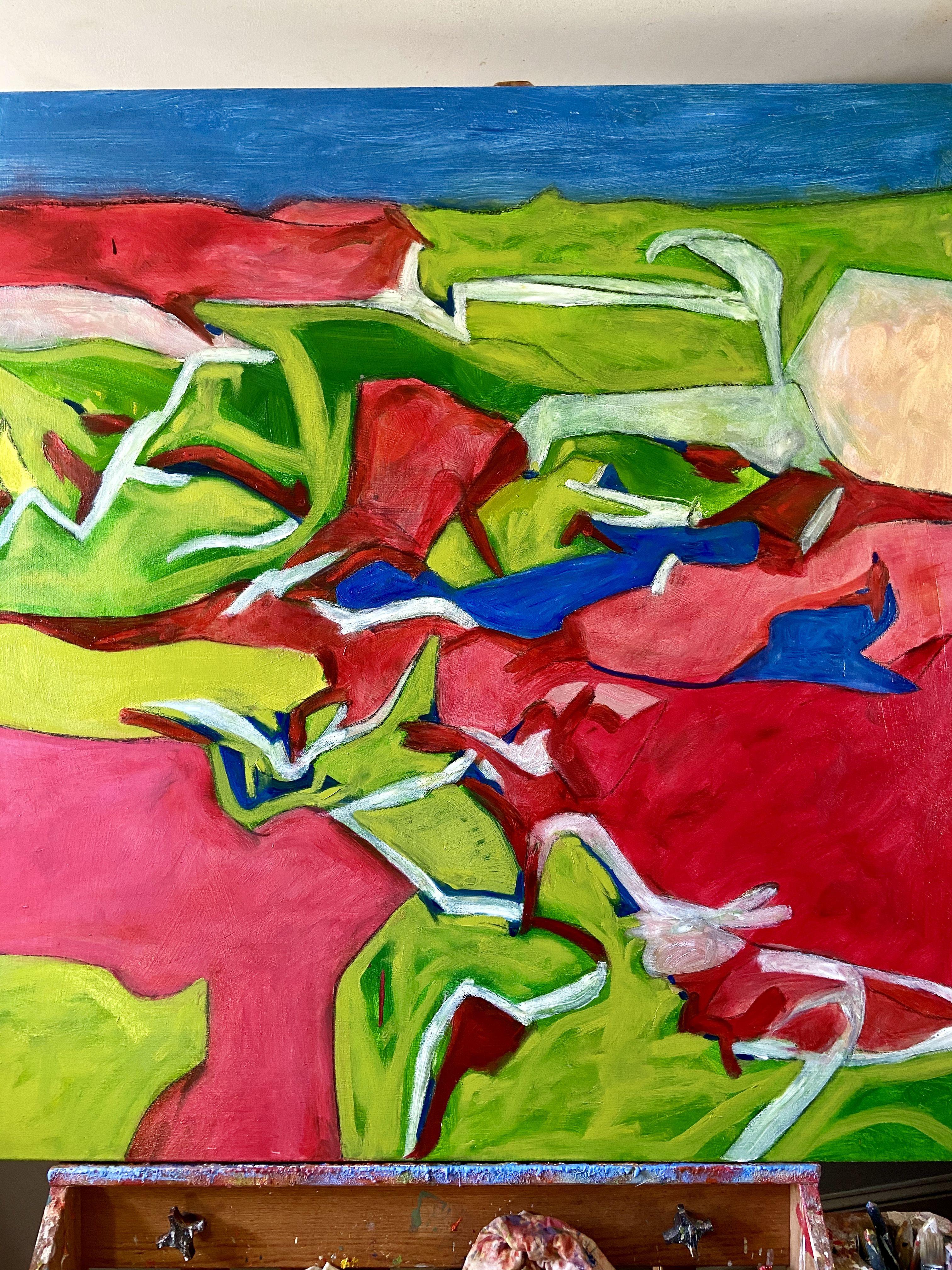 Il Passo, Pittura, Olio su tela - Abstract Painting Marrone di Steven Miller