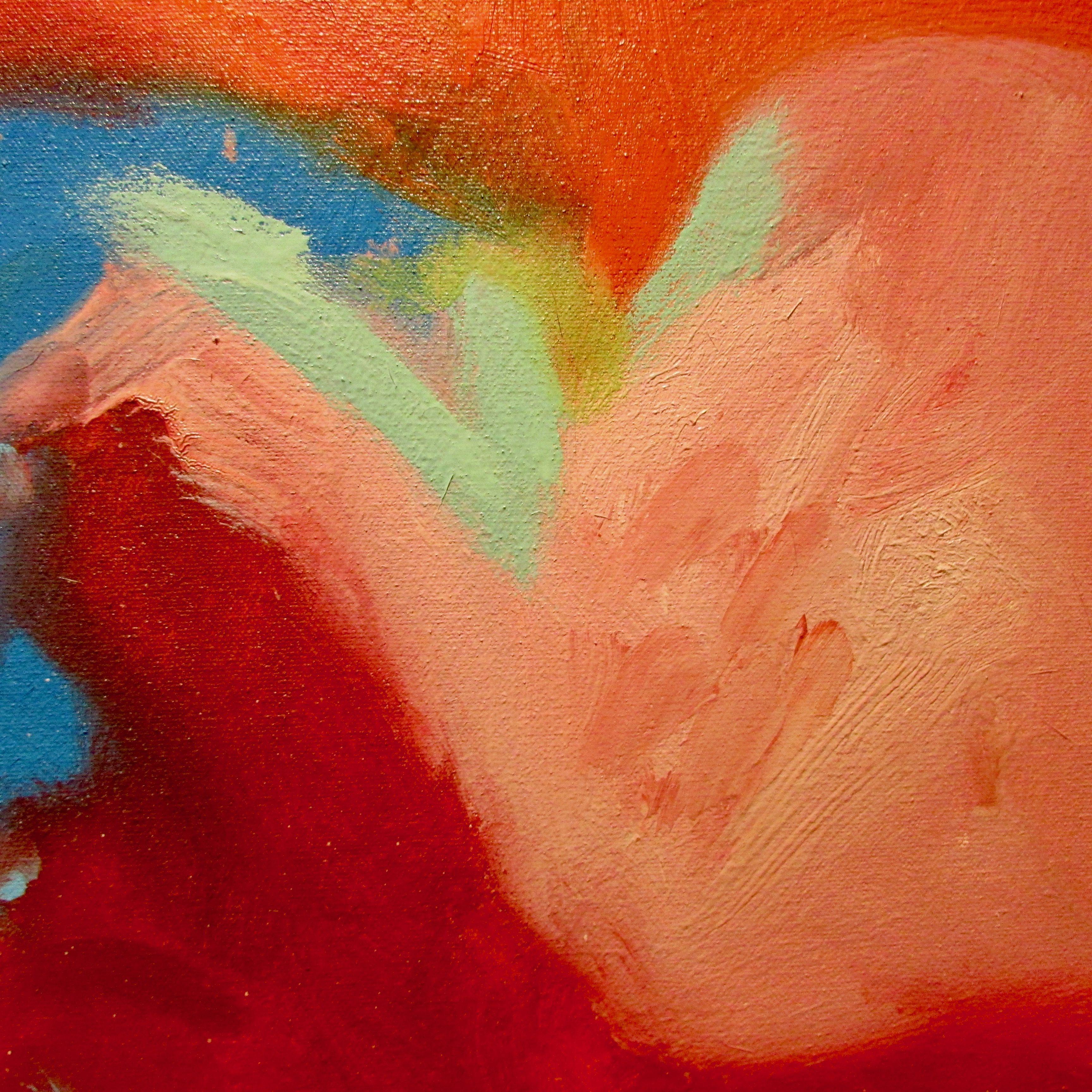 La promessa, Pittura, Olio su tela - Painting Astratto di Steven Miller