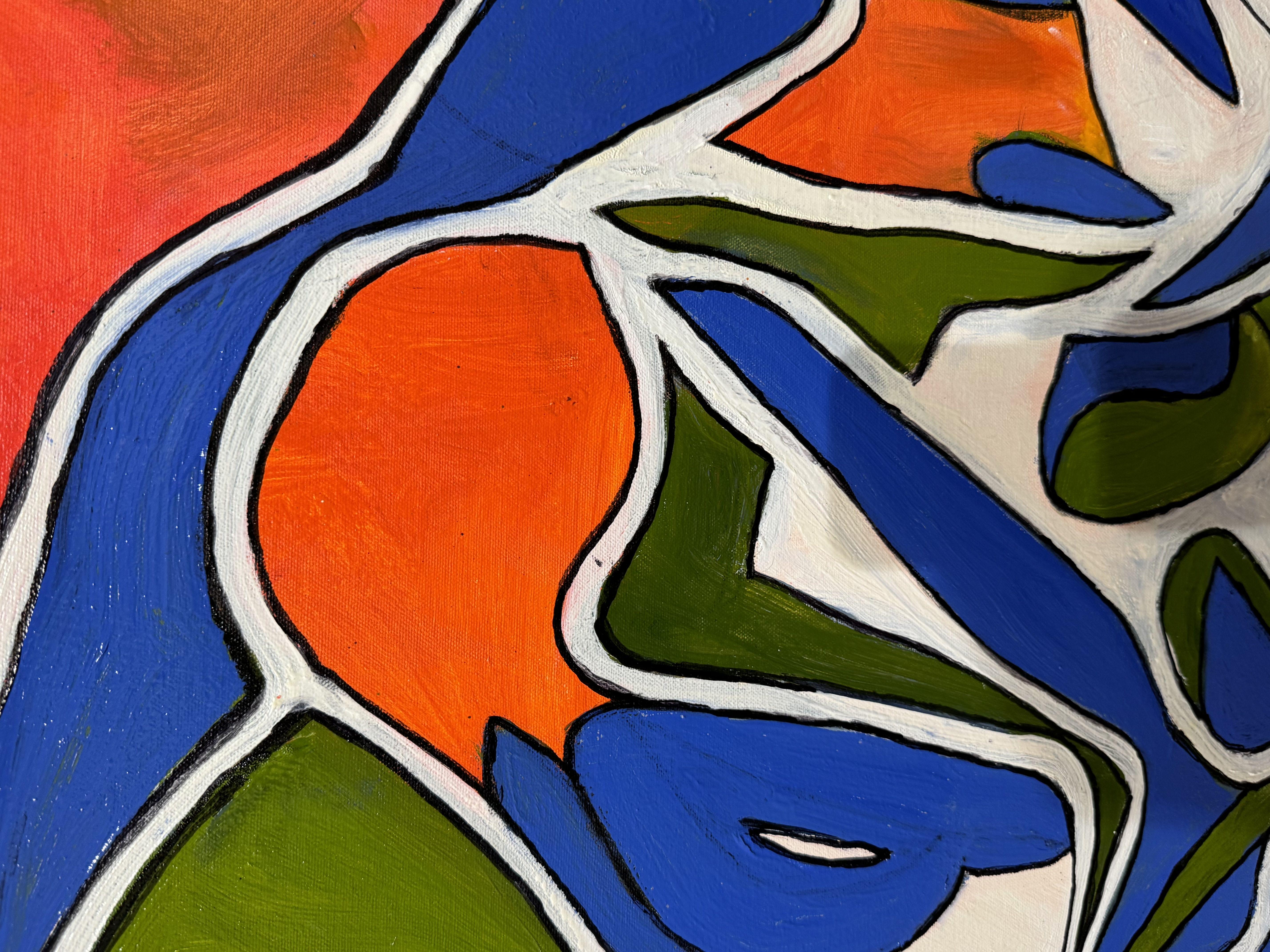 Il sogno dell'estate in inverno, Pittura, Olio su tela in vendita 1