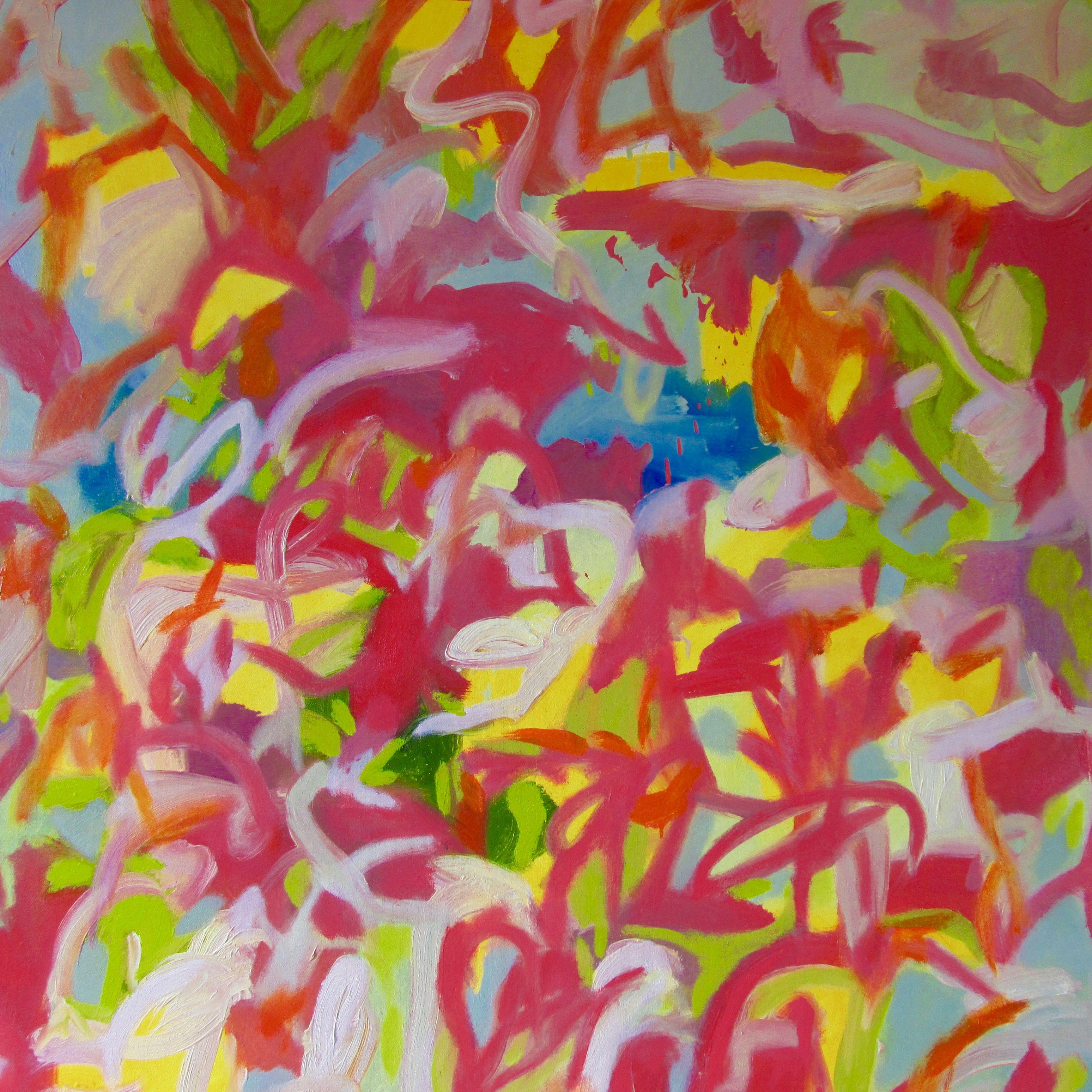 Abstract Painting di Steven Miller - Pensavo di averti sentito ridere, Pittura, Olio su tela