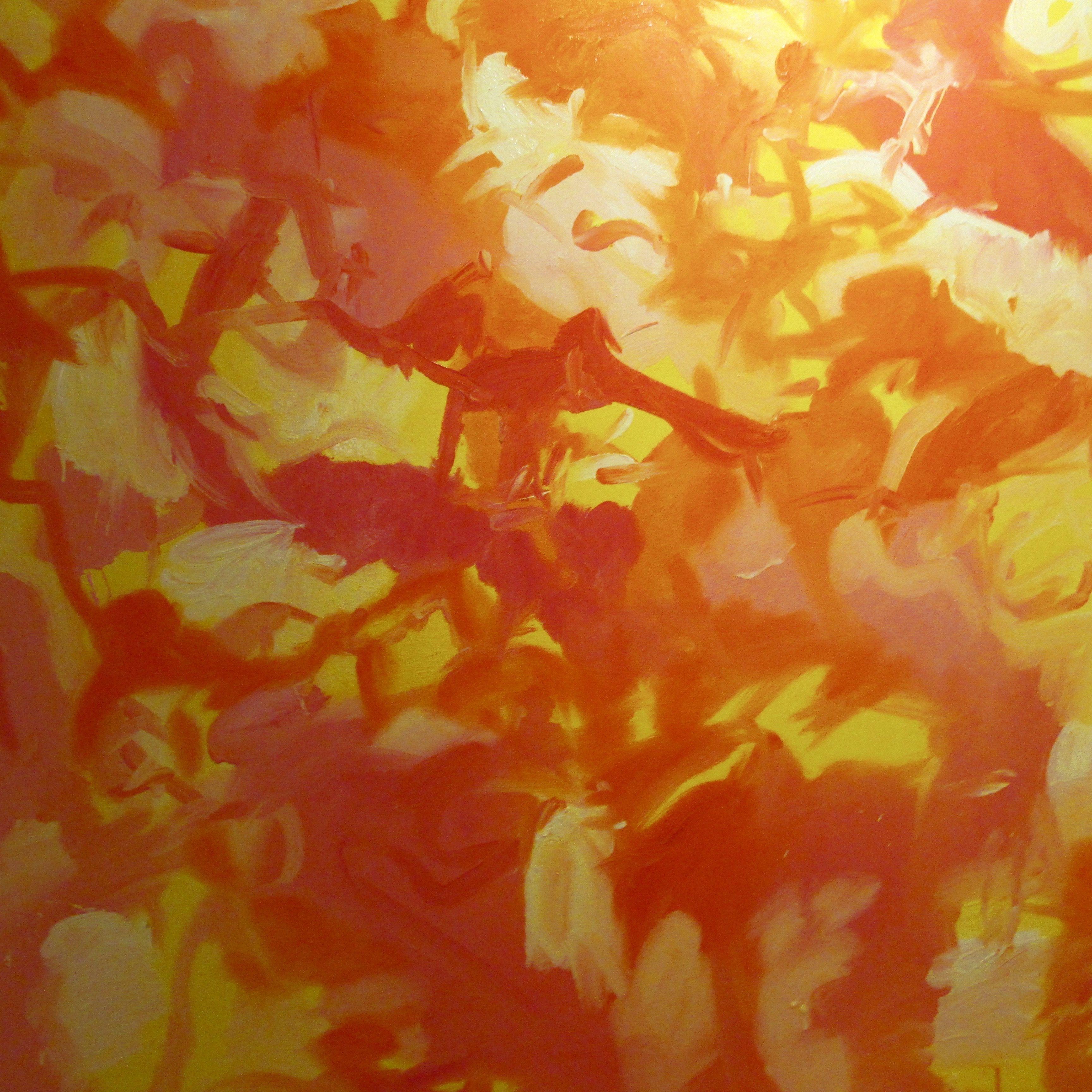 Abstract Painting di Steven Miller - Attraverso U, Pittura, Olio su tela