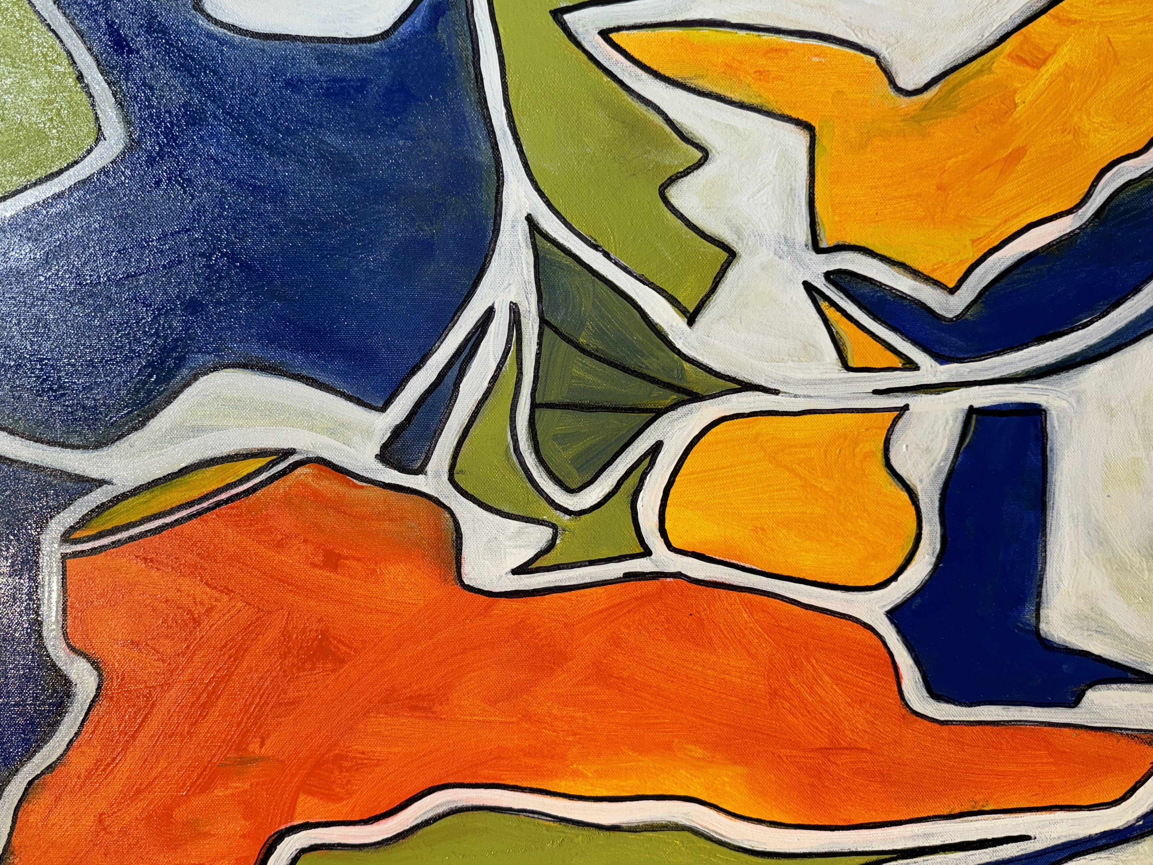 Fino al Maximum, Pittura, Olio su tela - Abstract Painting Beige di Steven Miller