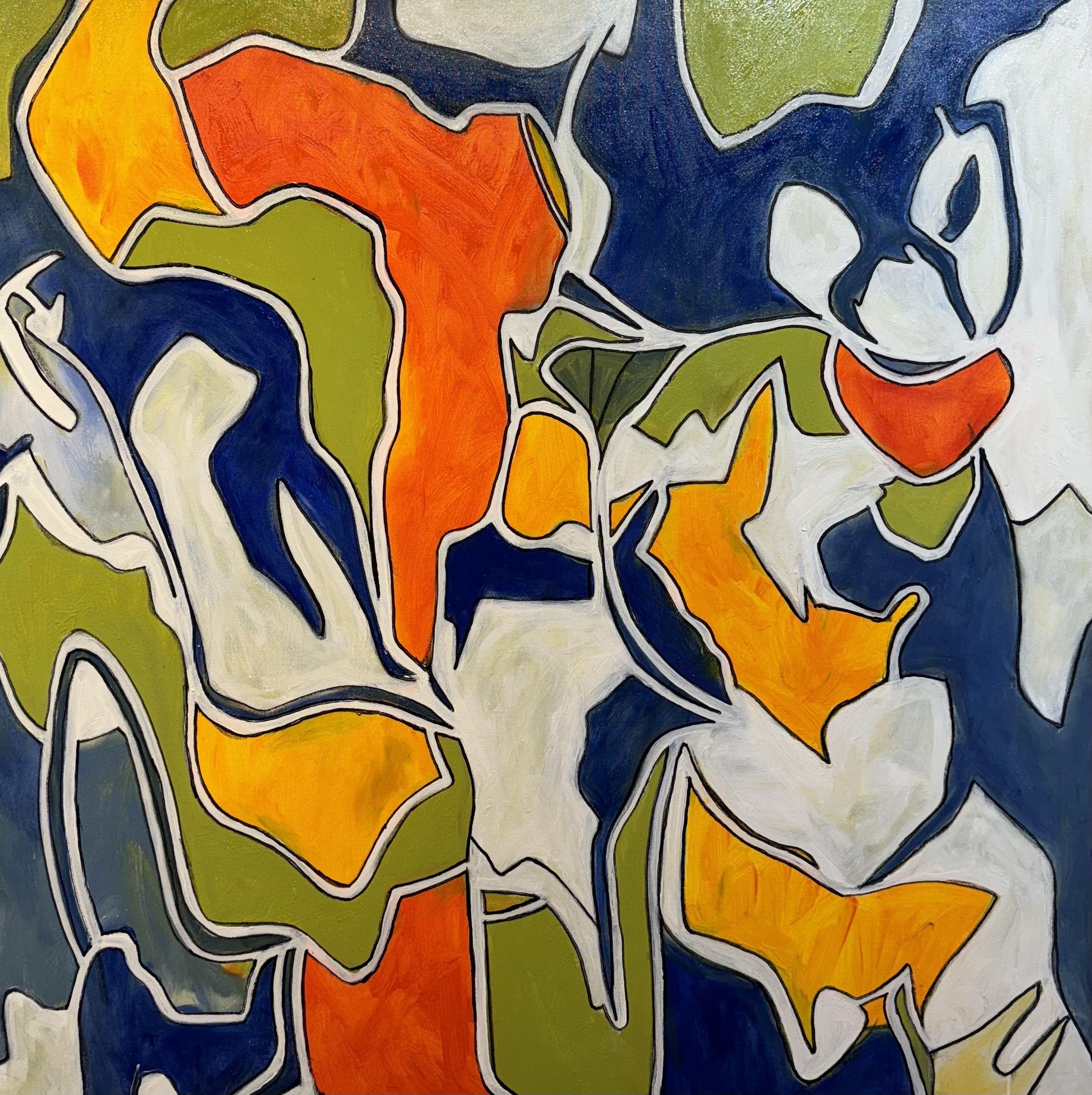 Abstract Painting di Steven Miller - Fino al Maximum, Pittura, Olio su tela